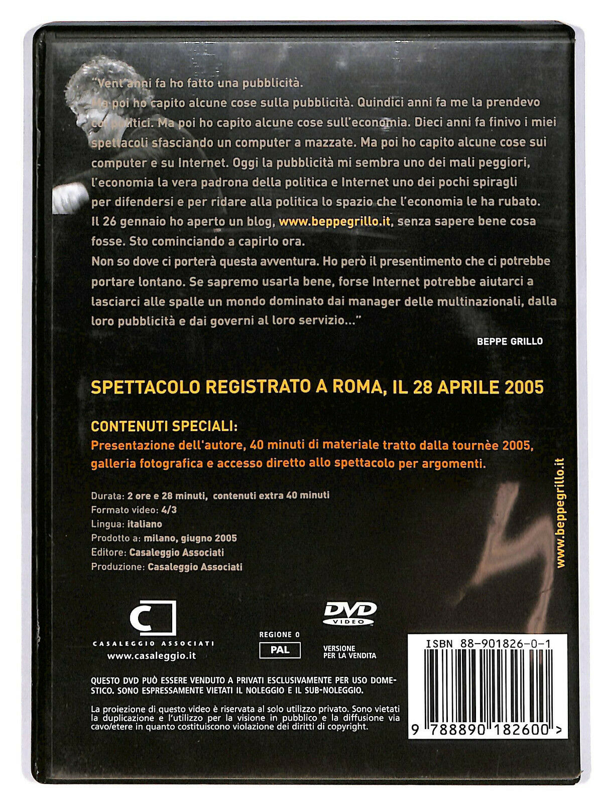 EBOND Beppe Grillo. Beppegrillo.it DVD D596062