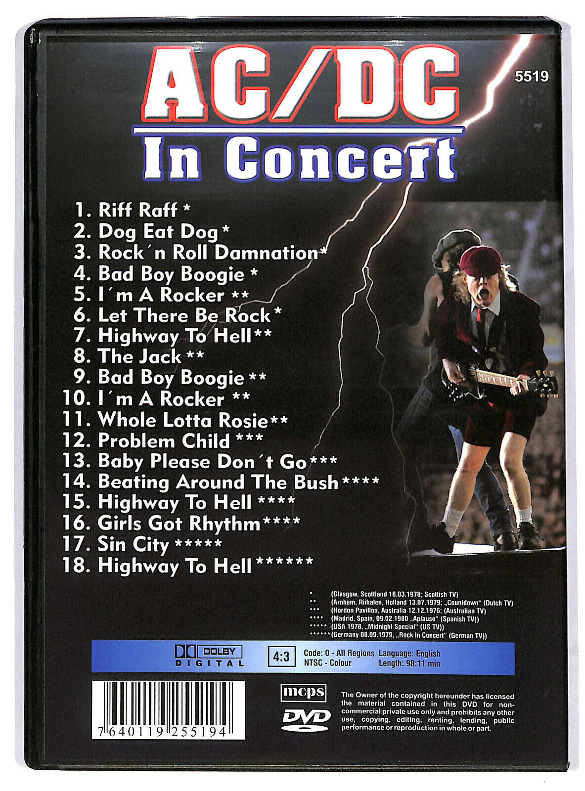 EBOND Ac/dc – In Concert DVD D596613