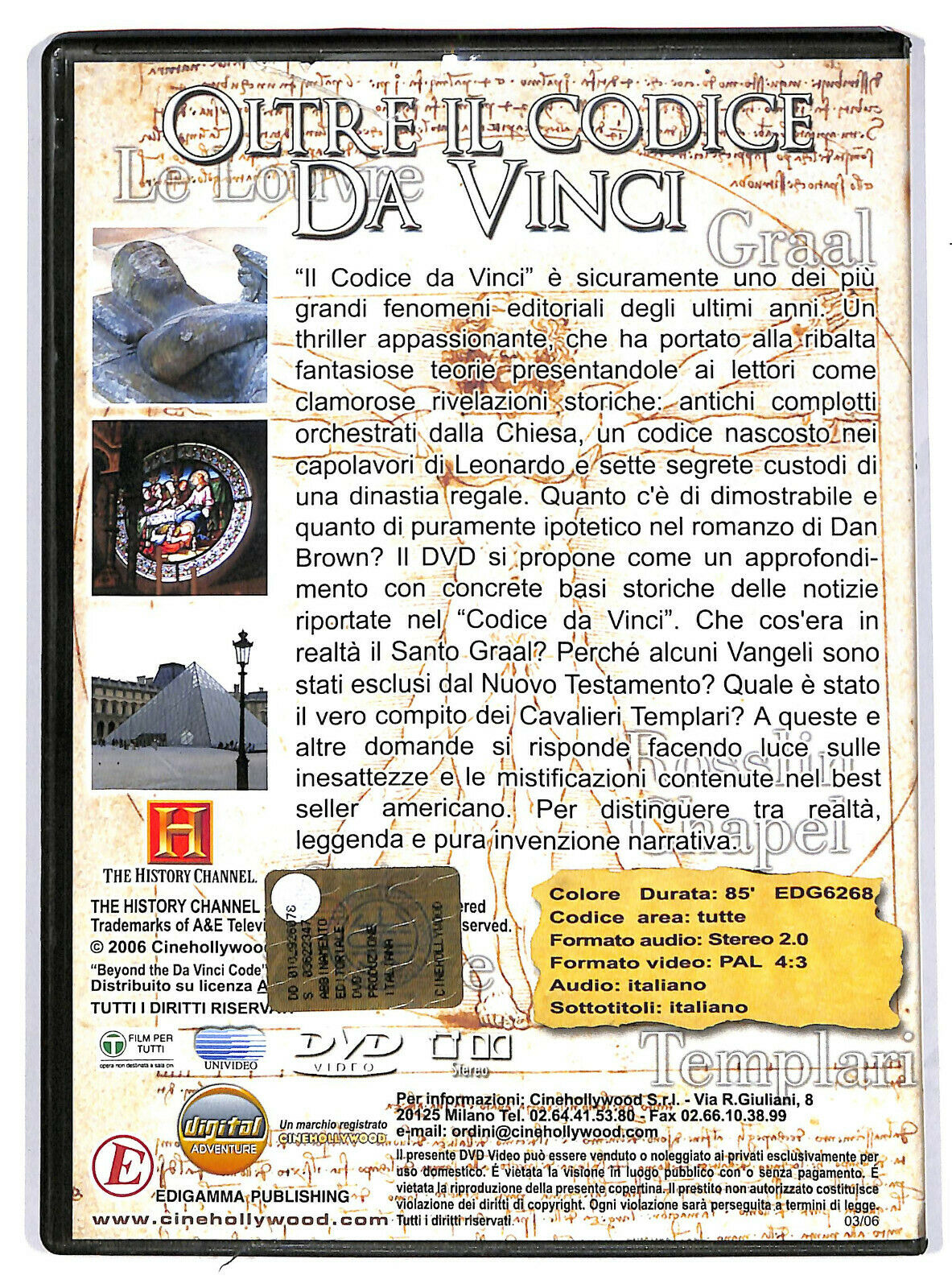 EBOND Oltre Il Codice Da Vinci DVD Editoriale D596720