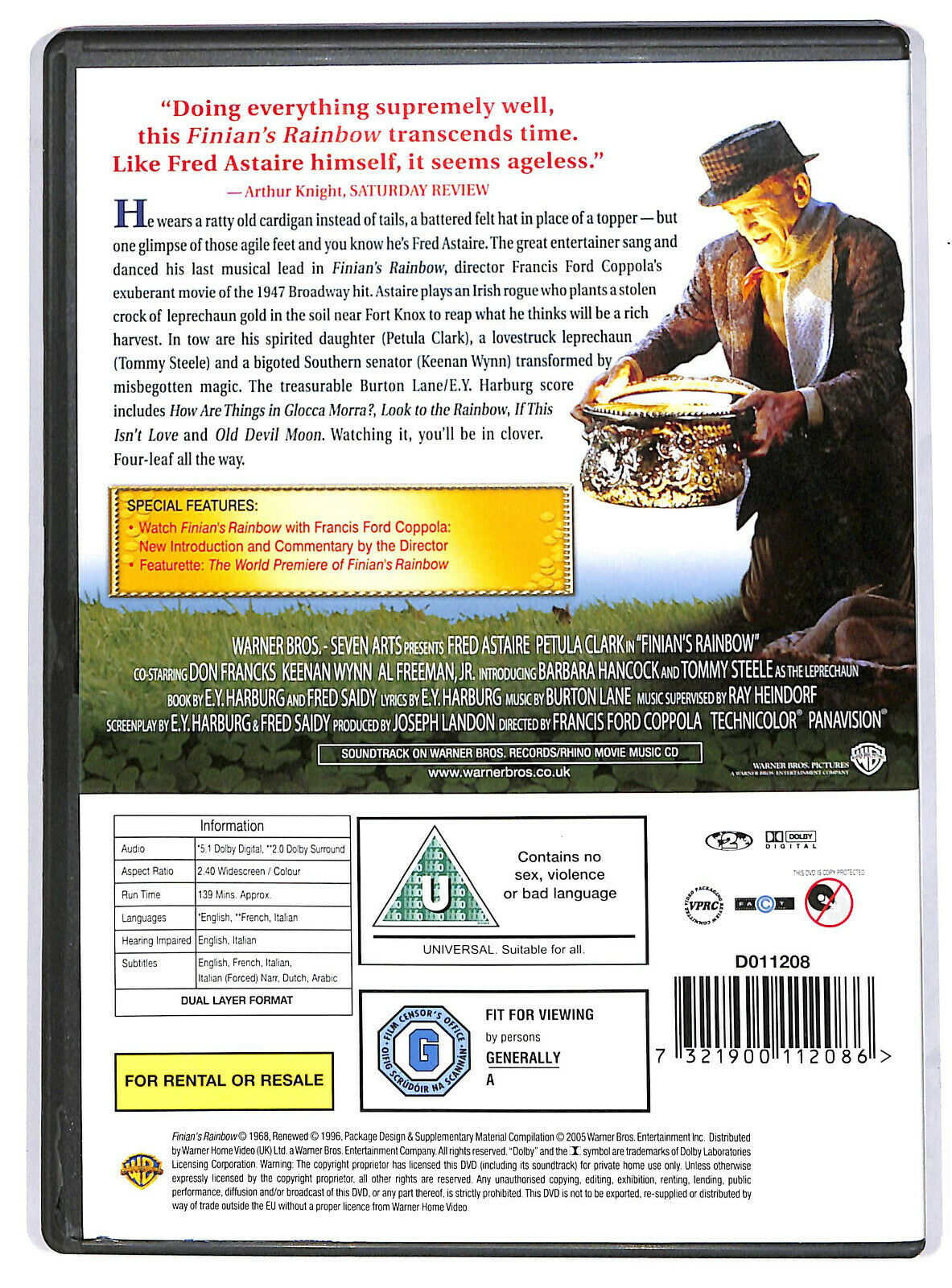 EBOND Finian's Rainbow DVD Uk Edition D596726