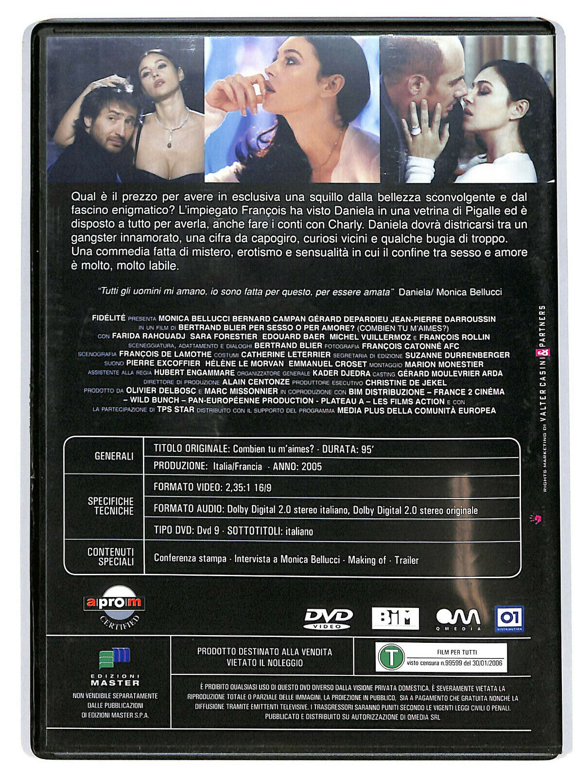 EBOND Per Sesso o Per Amore DVD Editoriale D596902