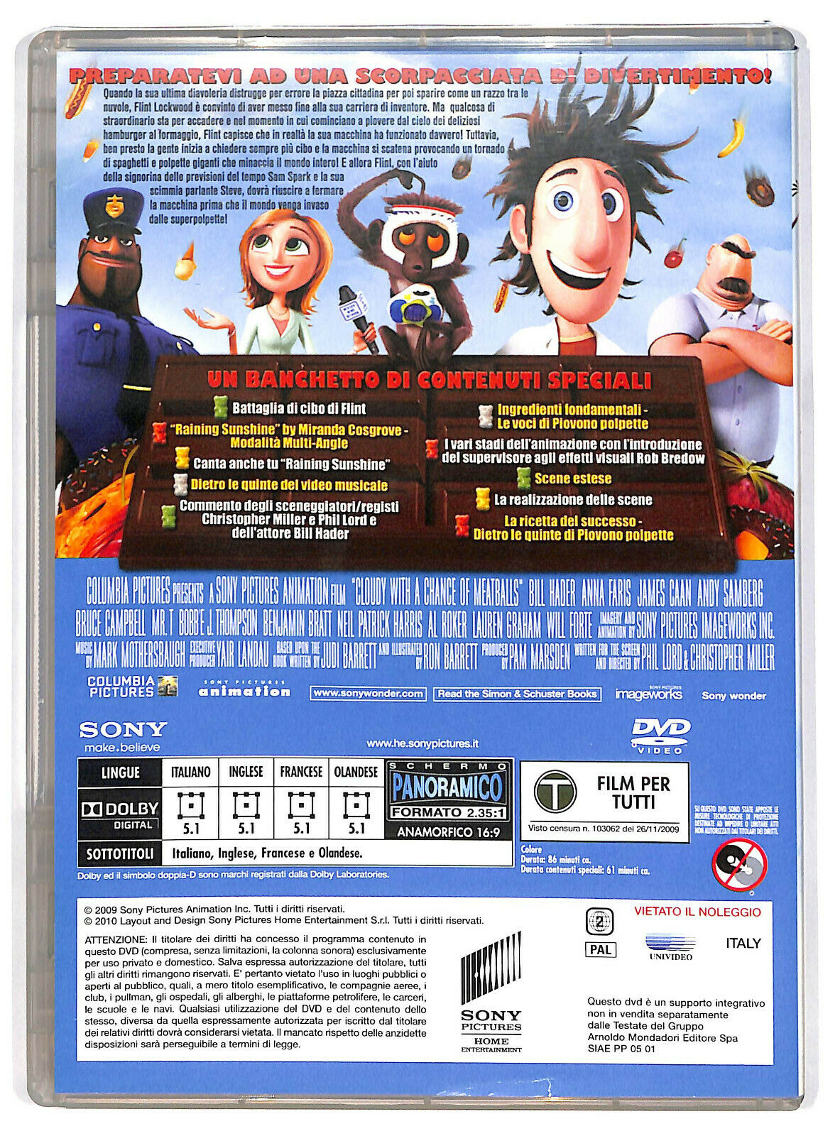 EBOND Piovono Polpette DVD Editoriale D597228