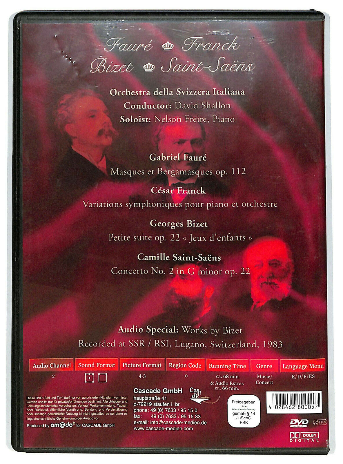 EBOND Faure/franck/bizet/saint- Saens DVD D597963