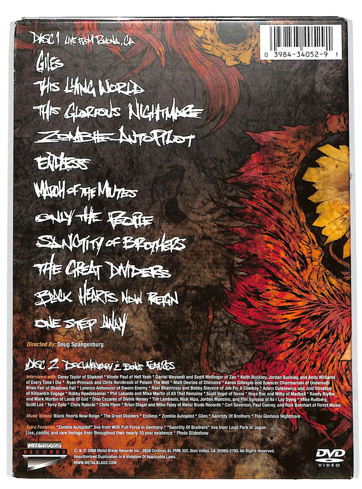 EBOND Unearth – Alive From The Apocalypse DVD Digipack D598031