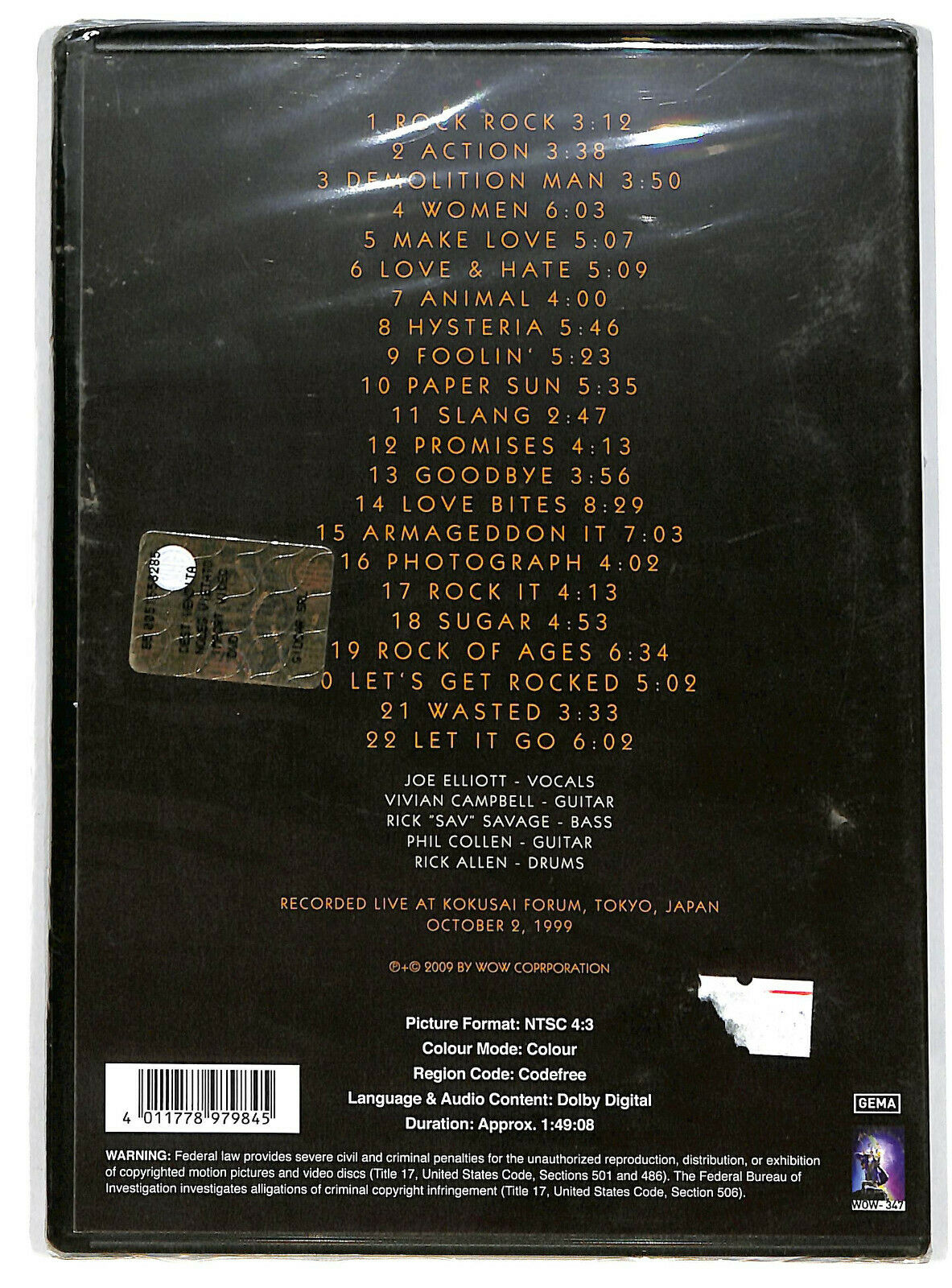 EBOND Def Leppard – Live In Japan Euphoria Tour DVD D598032