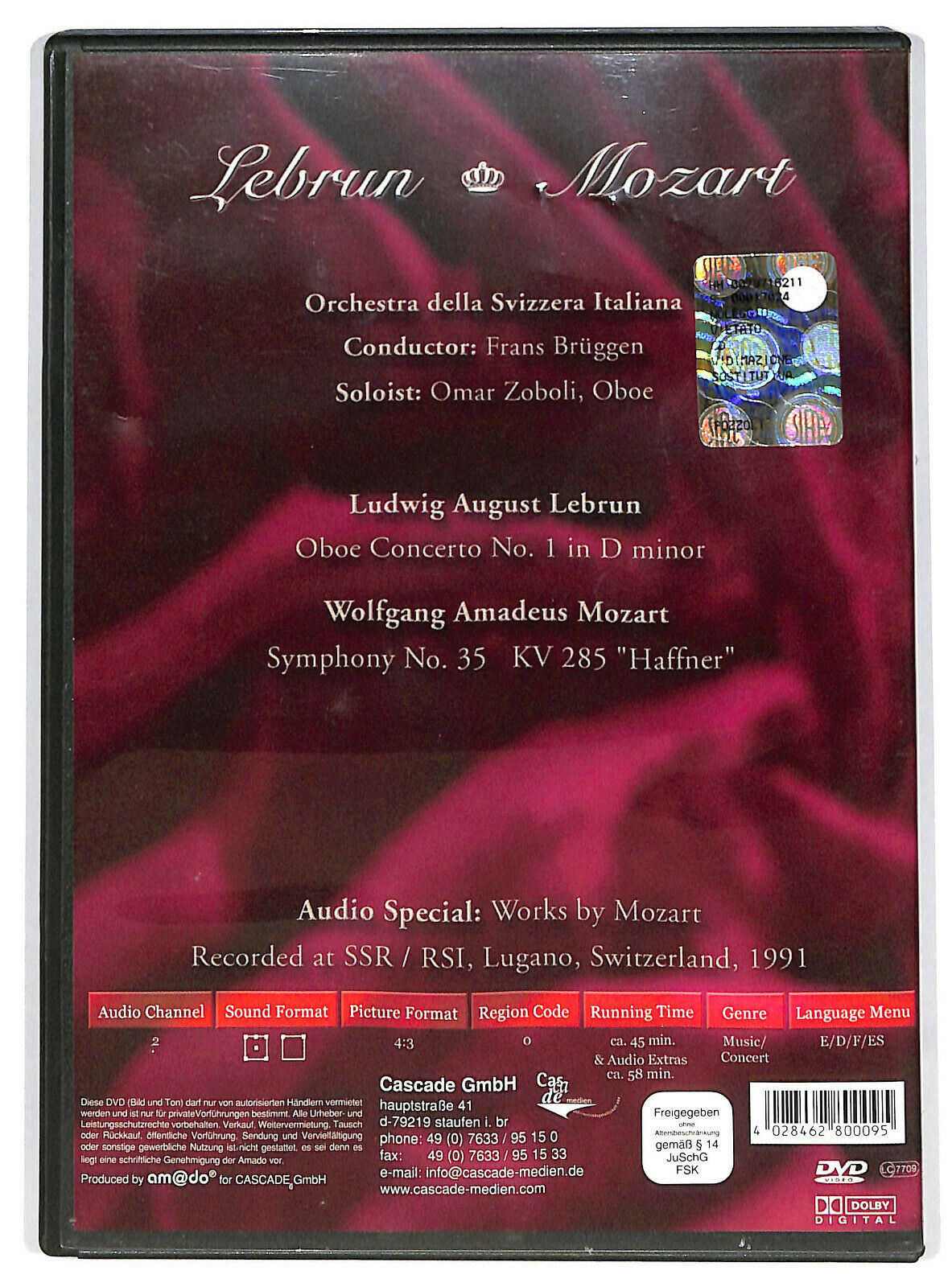 EBOND Lebrun Mozart DVD D598150