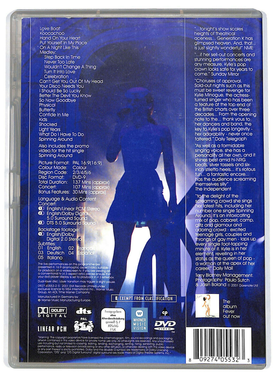EBOND Kylie – Live In Sydney DVD D598167