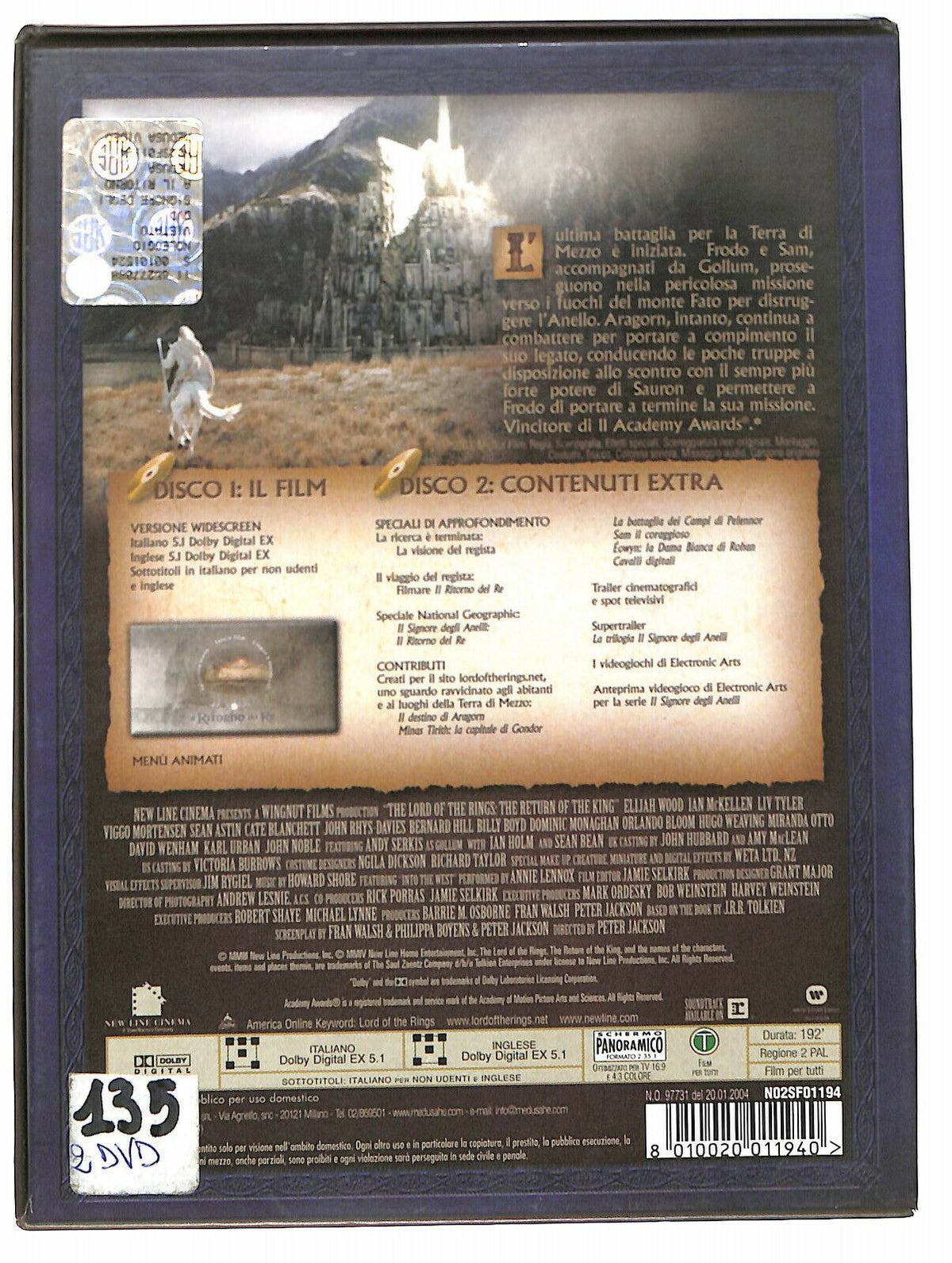 EBOND Il Signore Degli Anelli Il Ritorno Del Re Digipack DVD D598333