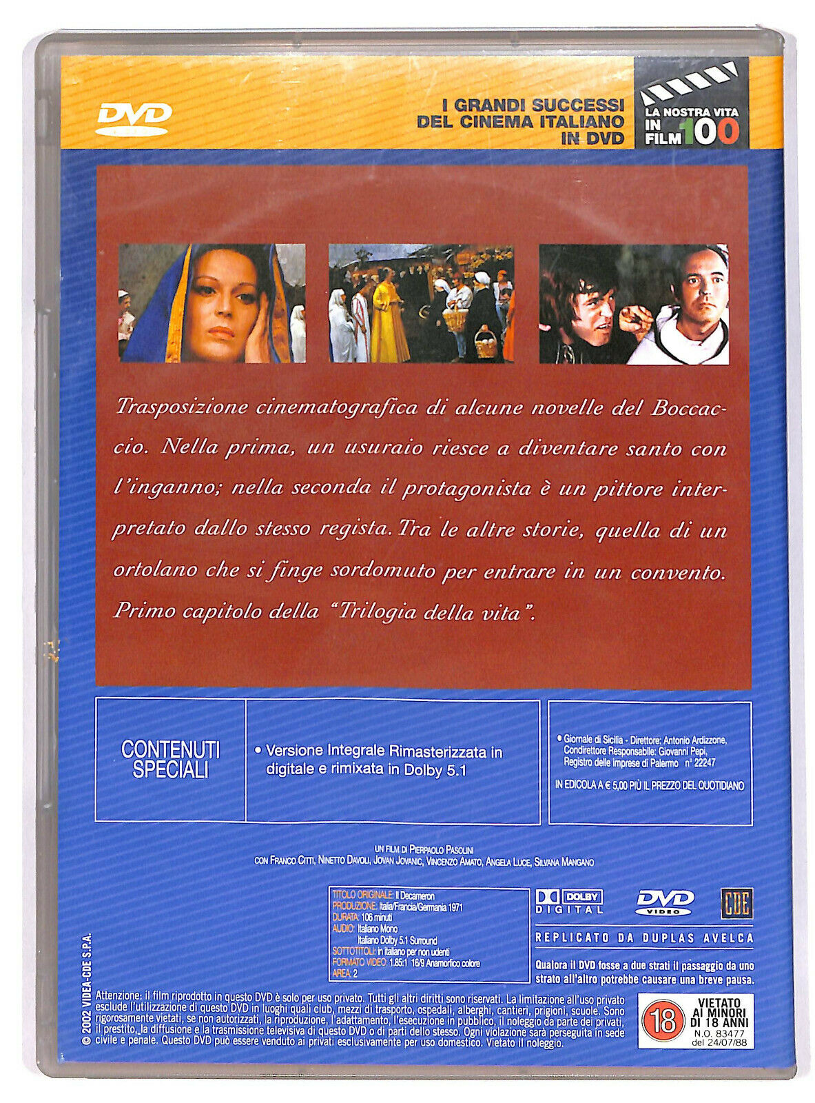 EBOND Il Decameron DVD Editoriale D599529