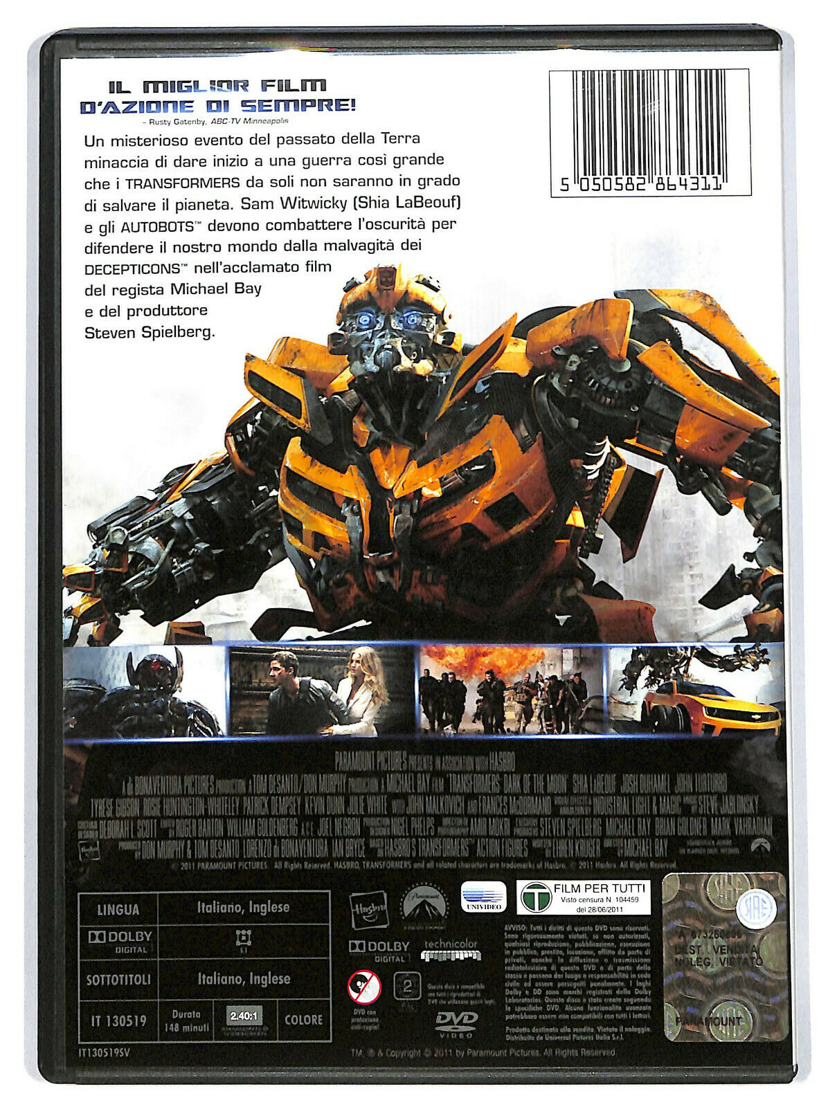 EBOND Transformers 3 DVD Ex Noleggio D599903