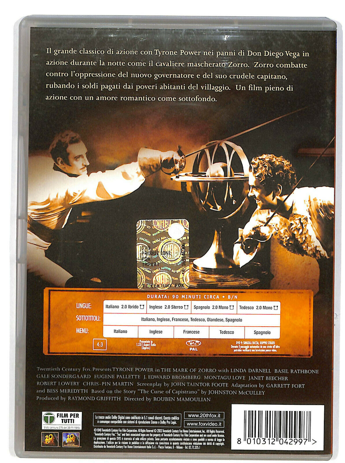 EBOND Il Segno Di Zorro DVD D600532
