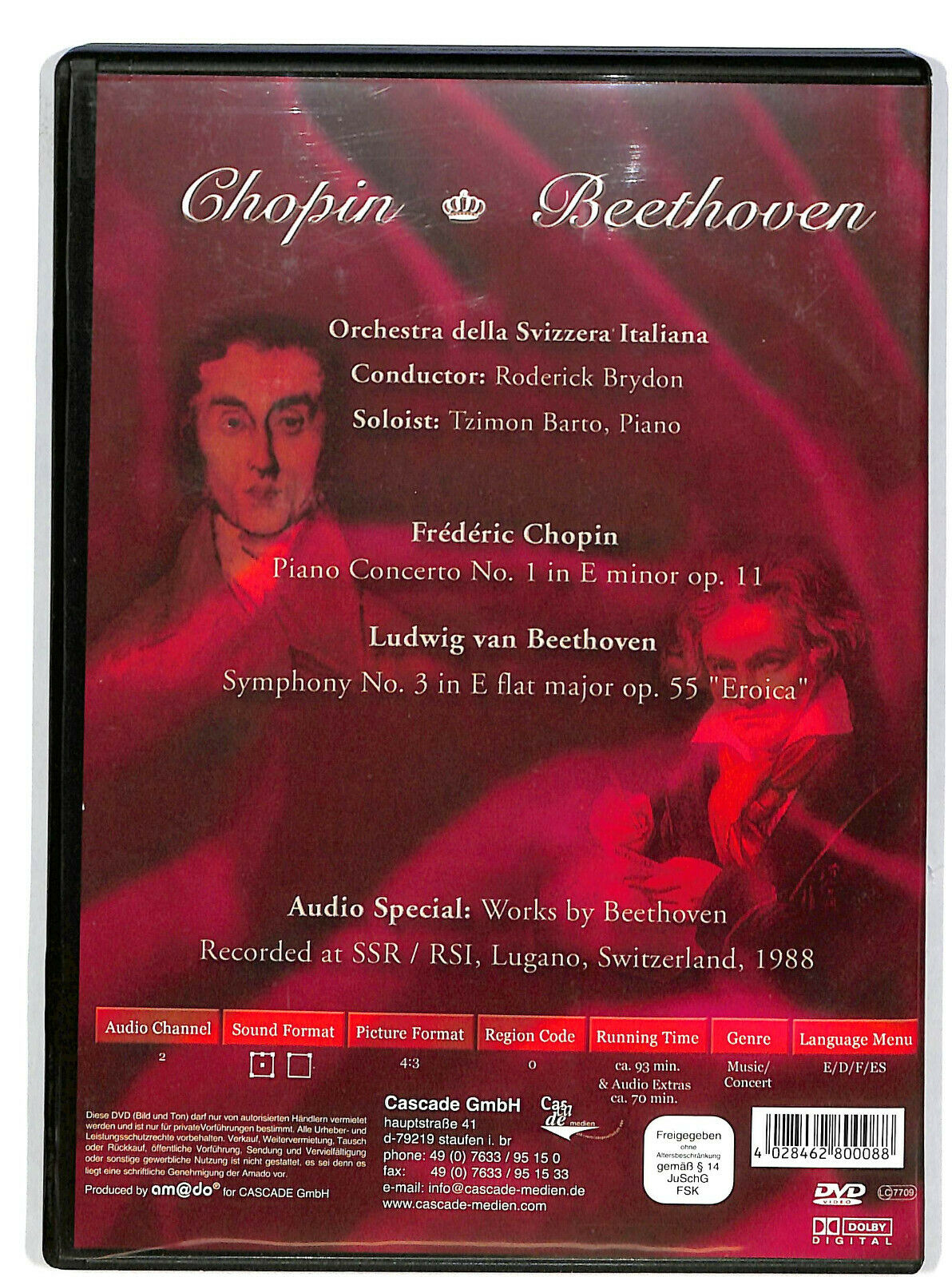EBOND Piano Concerto No. 1 In E Minor Op. 11 / Symphony No. 3 In E DVD D600745