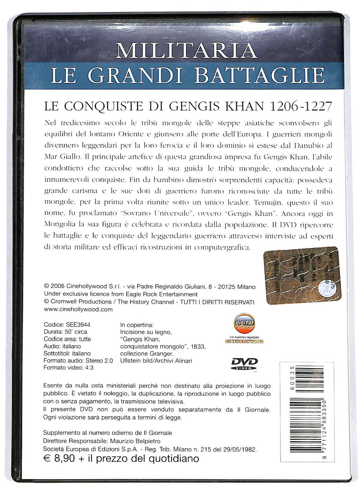 EBOND Le Grandi Battaglie Le Conquiste Di Gengis Khan DVD Editoriale D601141