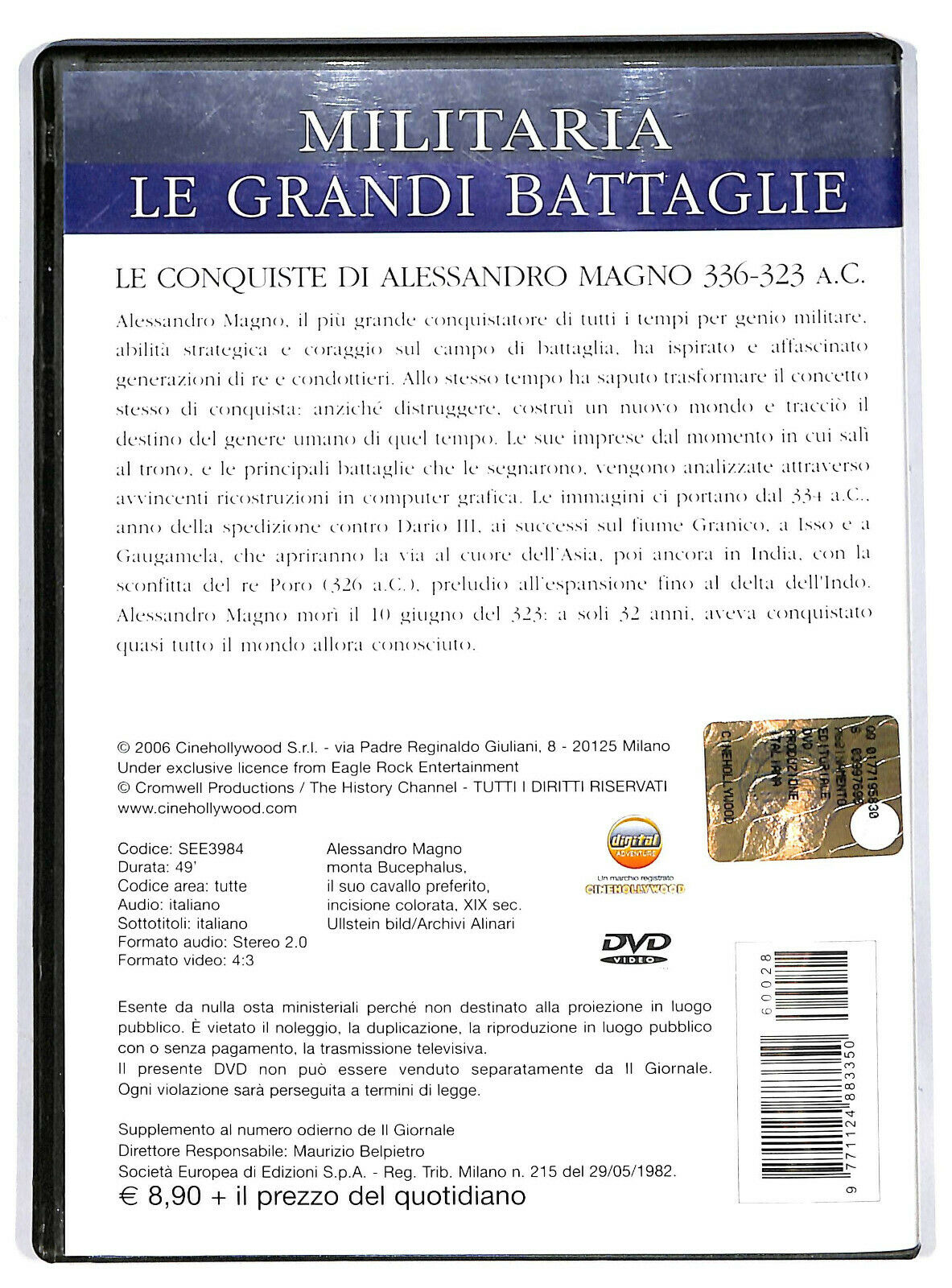 EBOND Le Conquiste Di Alessandro Magno 336 - 323 A.c.vol.28 DVD D601152