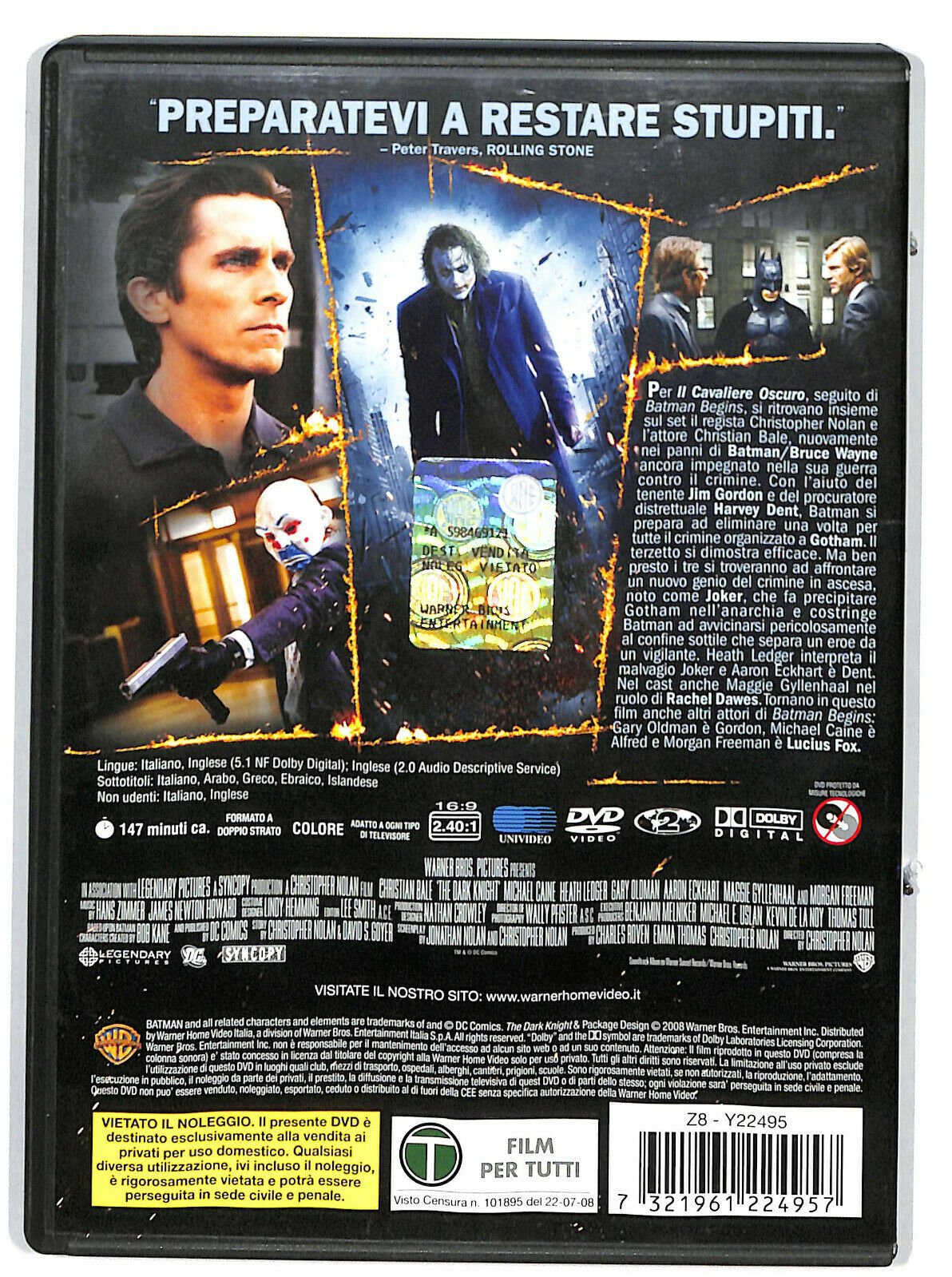 EBOND Il Cavaliere Oscuro DVD D601406