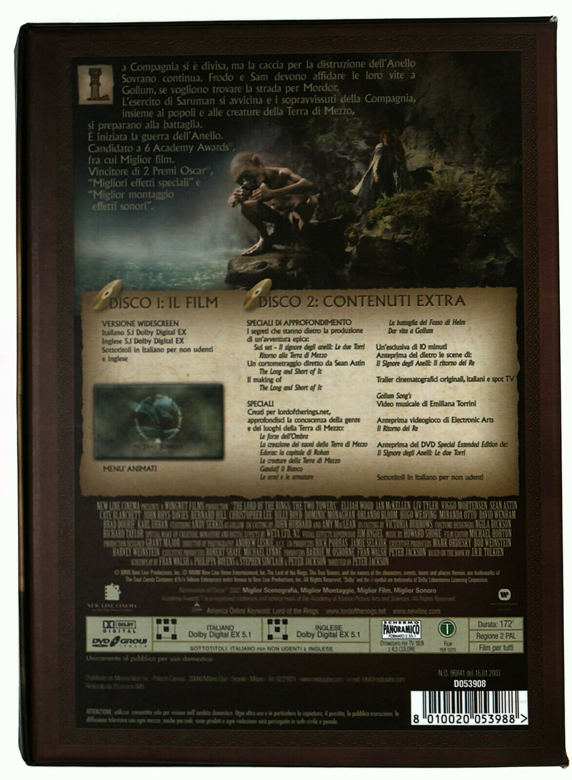 EBOND Il Signore Degli Anelli Le Due Torri DVD Digipack D601556