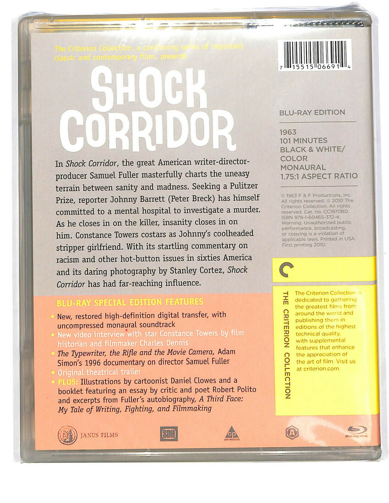 EBOND Shock Corridor BLURAY Uk Edition BLURAY D601629