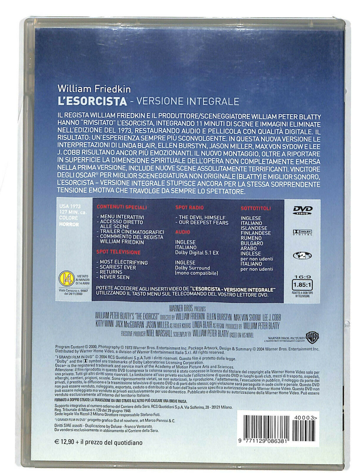 EBOND L'esorcista DVD Editoriale D602027