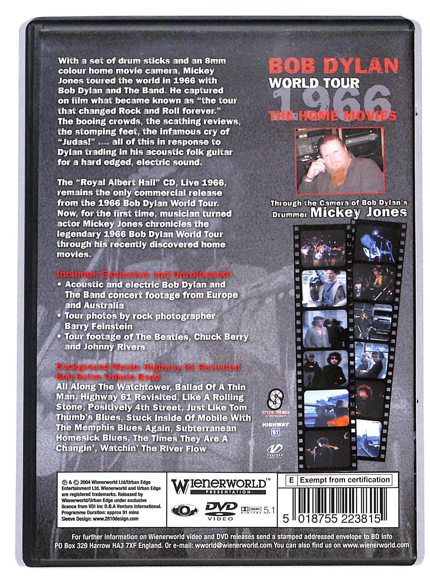 EBOND bob dylan world tour 1966,the home movies DVD D603223