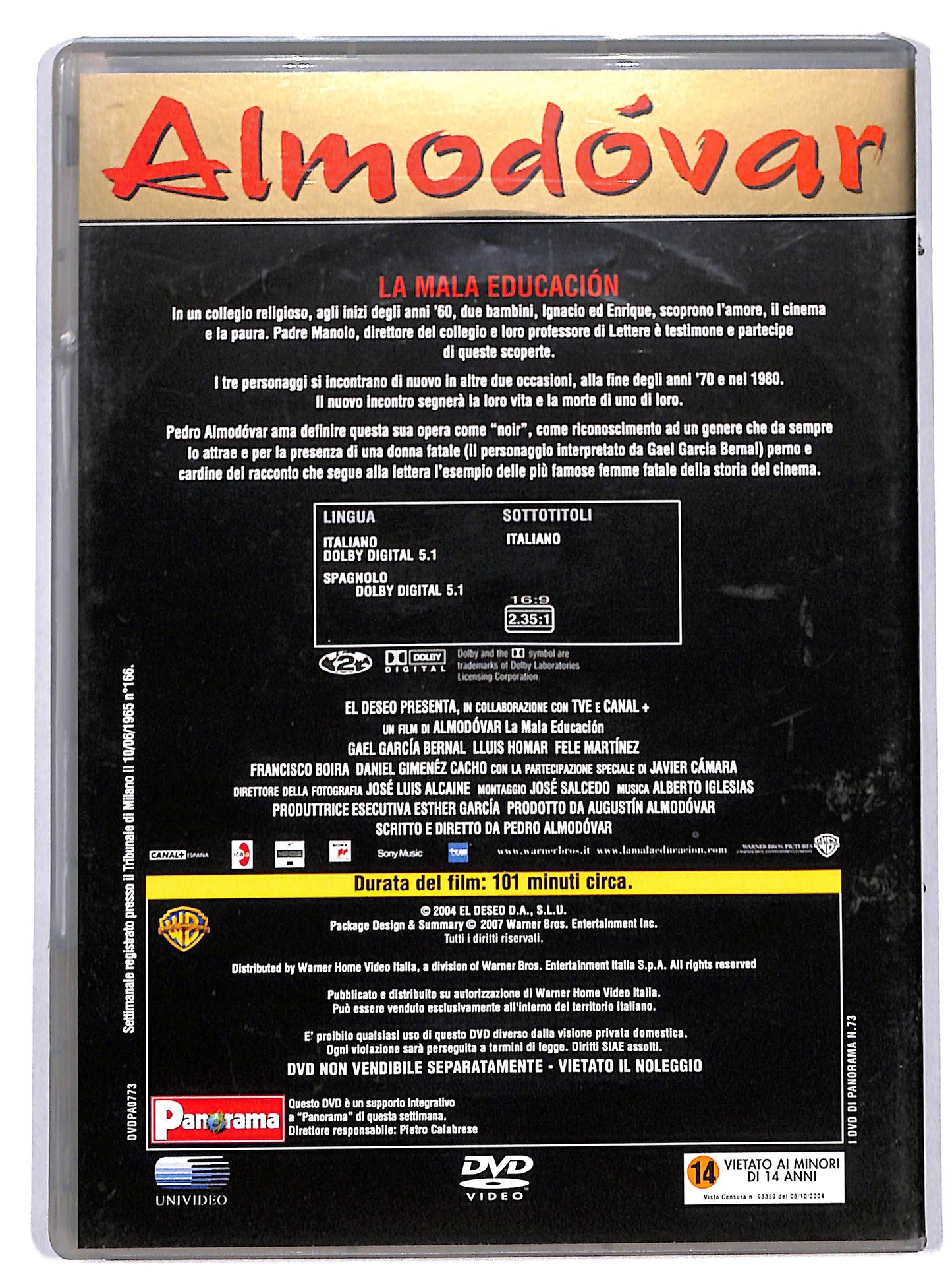 EBOND LA MALA EDUCACION-EDITORIALE DVD D603229