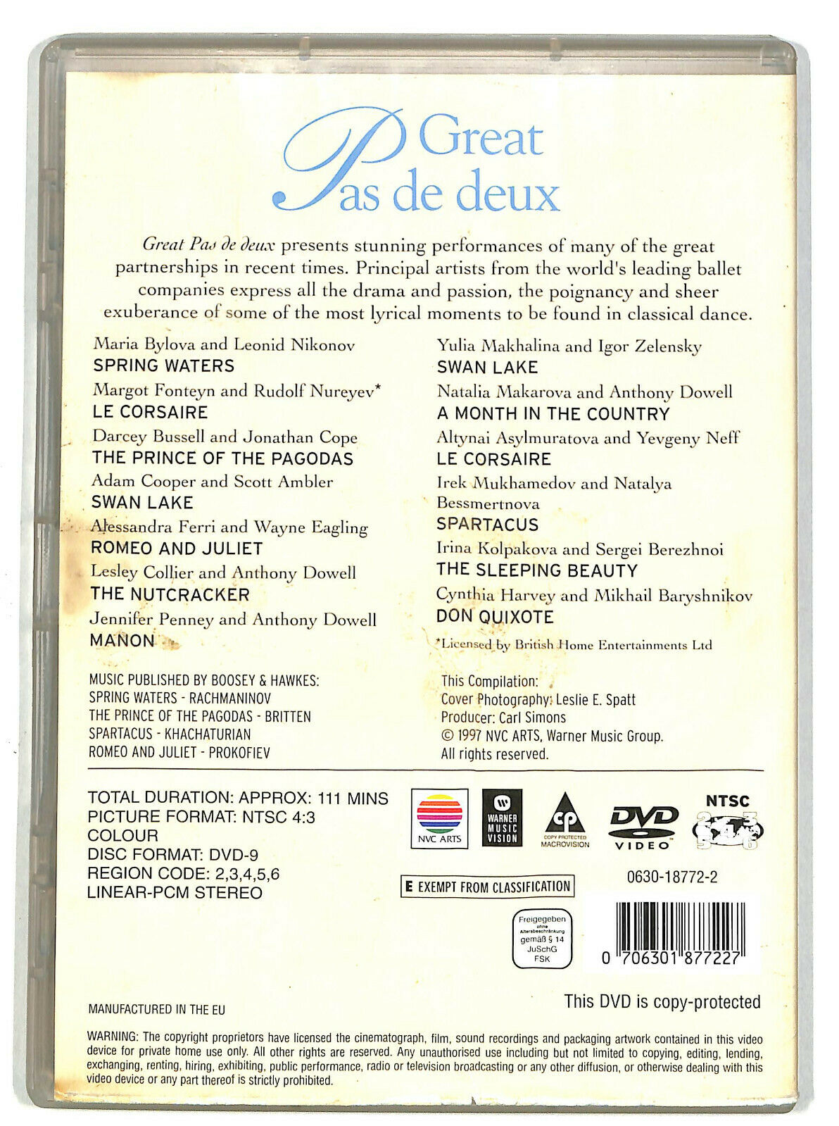 EBOND Great Pas De Deux DVD D603461