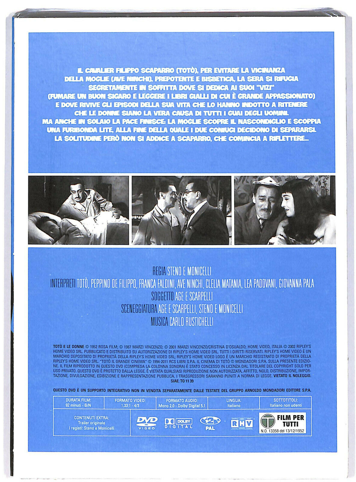 EBOND Toto e Le Donne DVD Editoriale Slipcase D603938