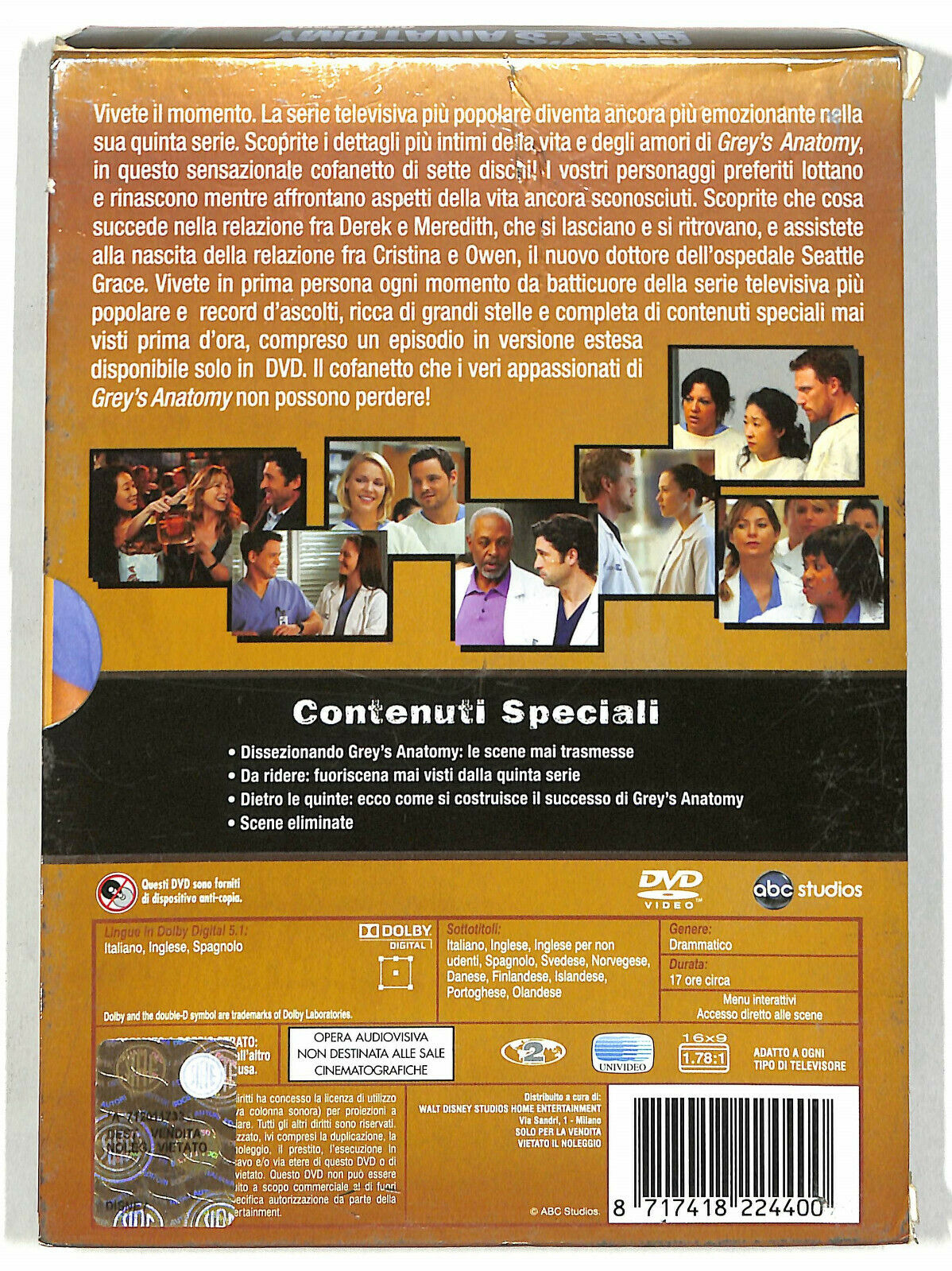 EBOND Grey's Anatomy - Stagione 05 (7 DVD) DVD D604134