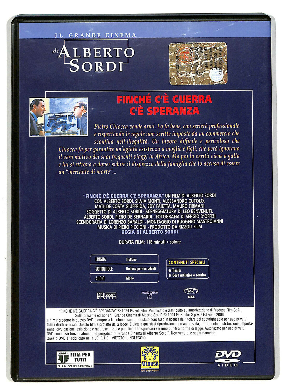 EBOND Finche C'e Guerra C'e Speranza (dvd) DVD D604144