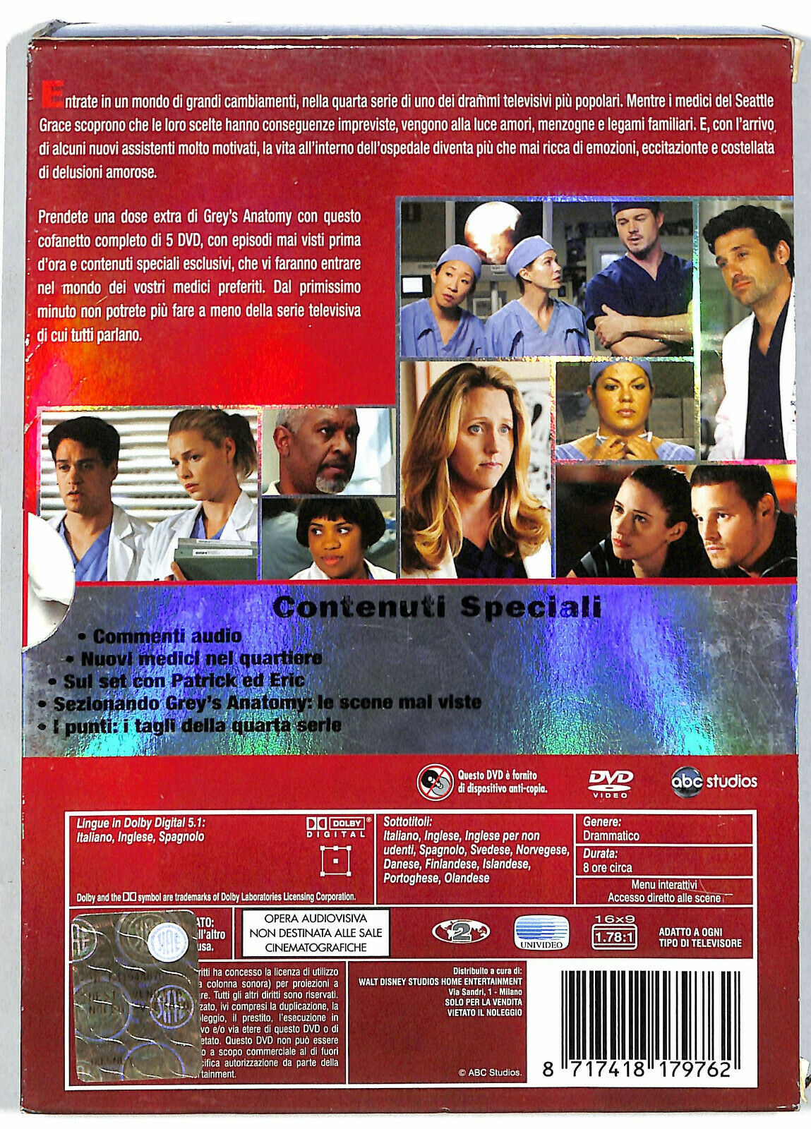 EBOND Grey's Anatomy - Stagione 04 (5 DVD) DVD D604311