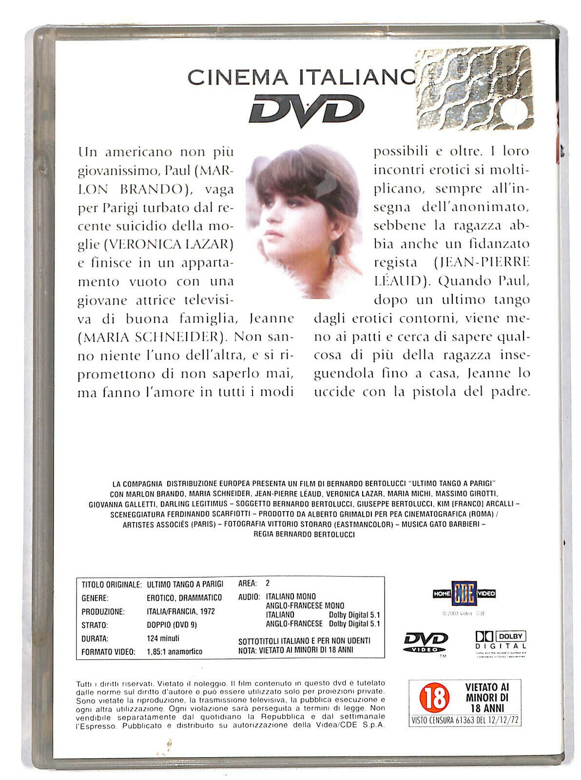 EBOND Ultimo Tango a Parigi DVD Editoriale D604407