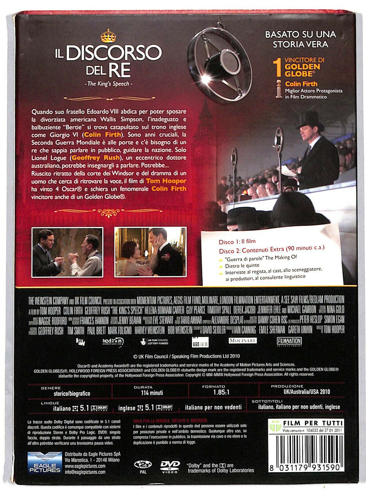 EBOND Il Discorso Del Re DVD D604521