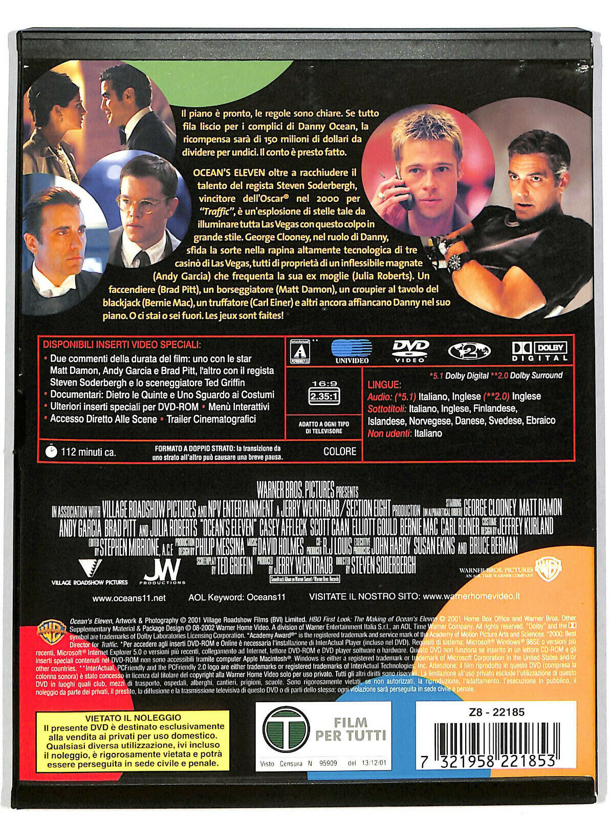 EBOND Ocean's Eleven - Fate Il Vostro Gioco DVD D605059