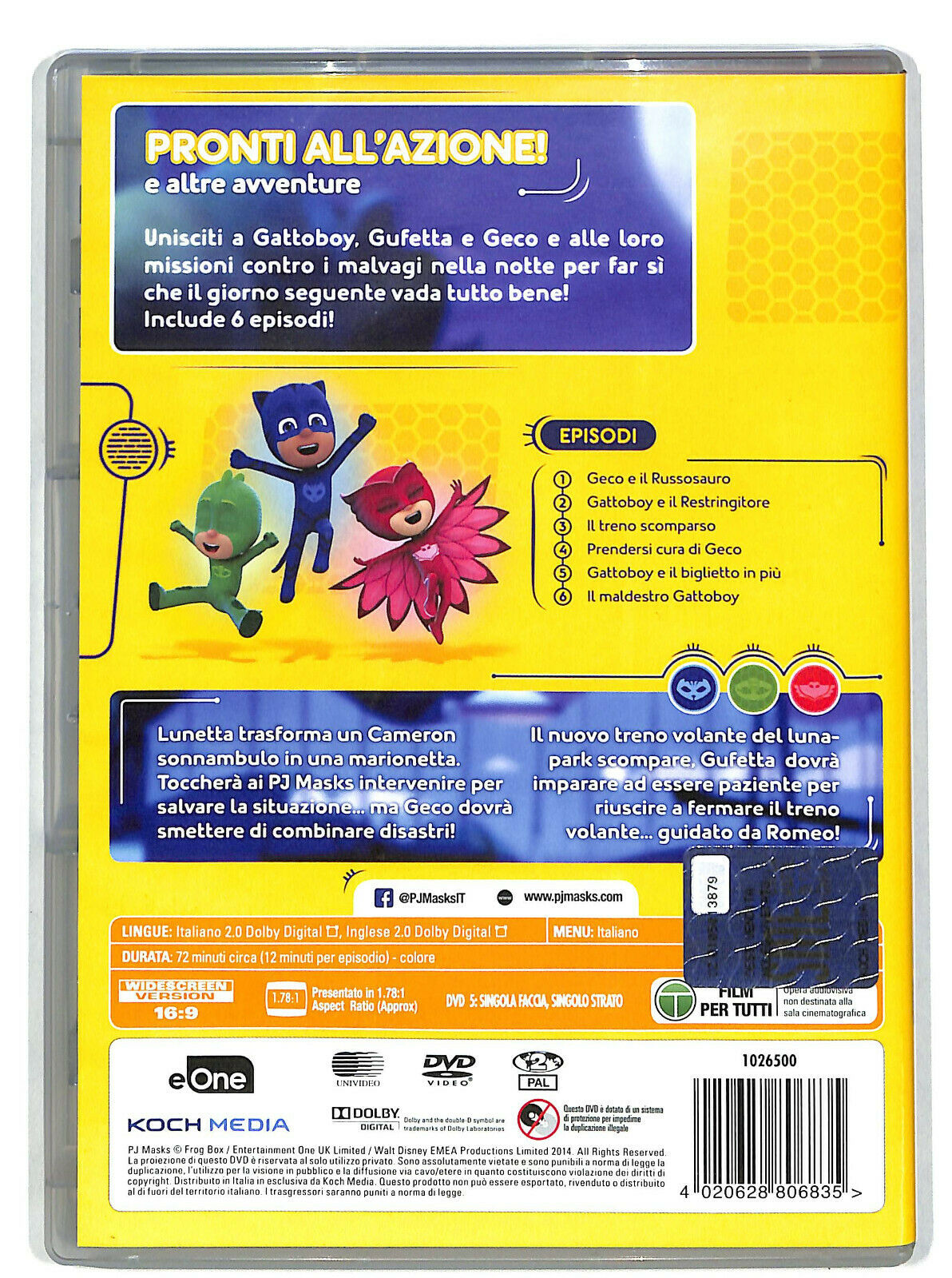 EBOND Pj Masks - Super Pigiamini Pronti All'azione! (gufetta Editio DVD D605820