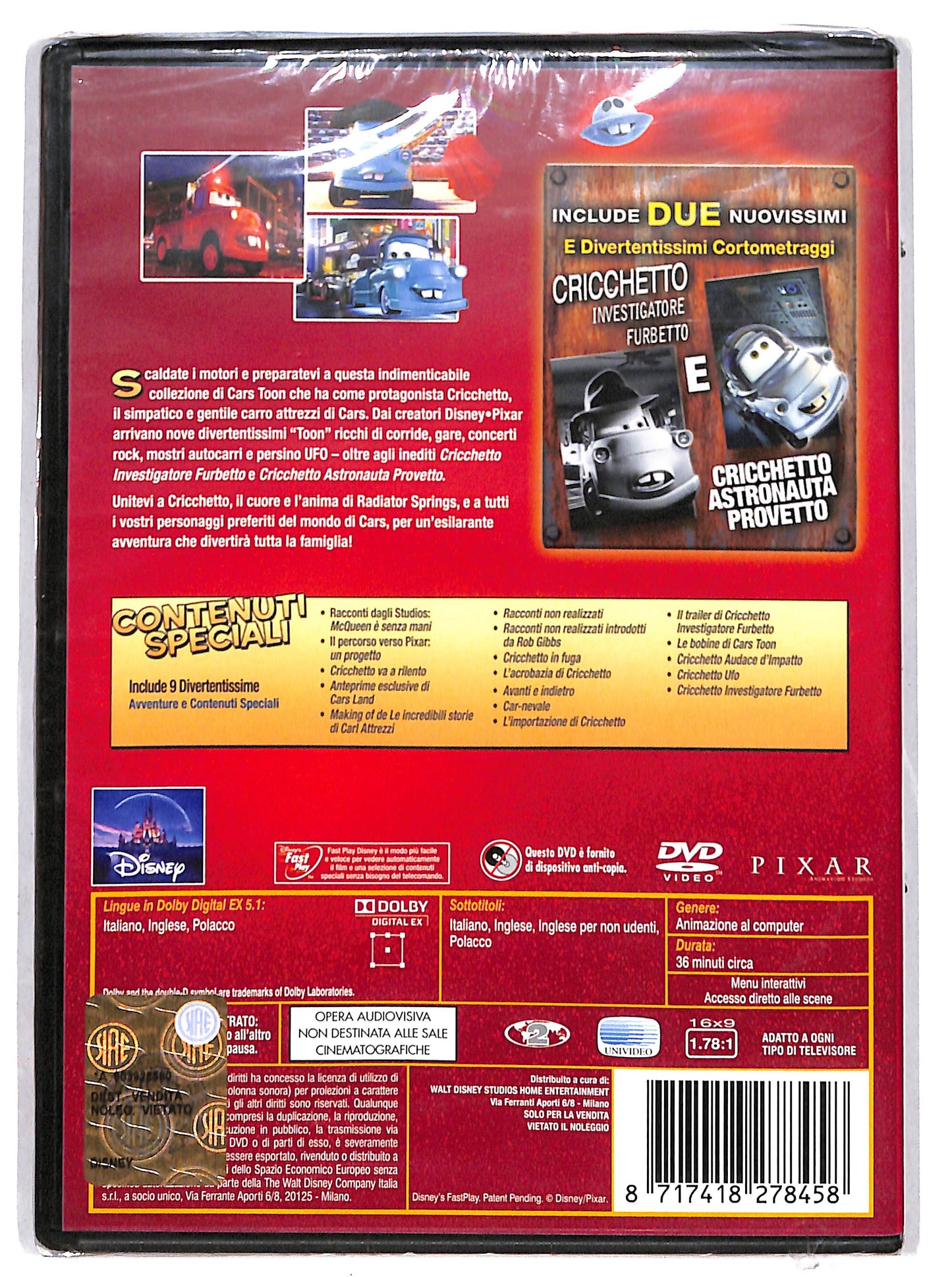 EBOND CARS TOON , LE INCREDIBILI STORIE DI CARL ATTREZZI DVD D607240