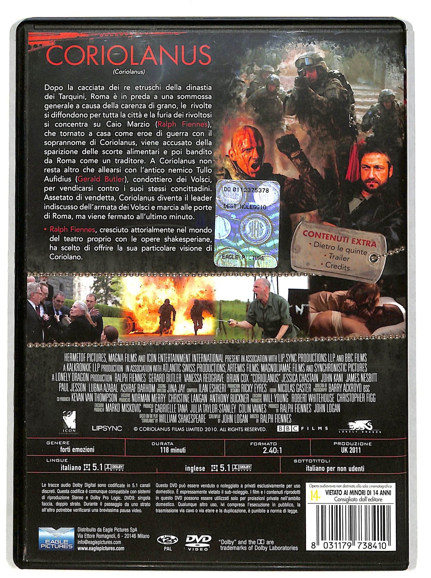 EBOND Coriolanus Ex Noleggio DVD D607402