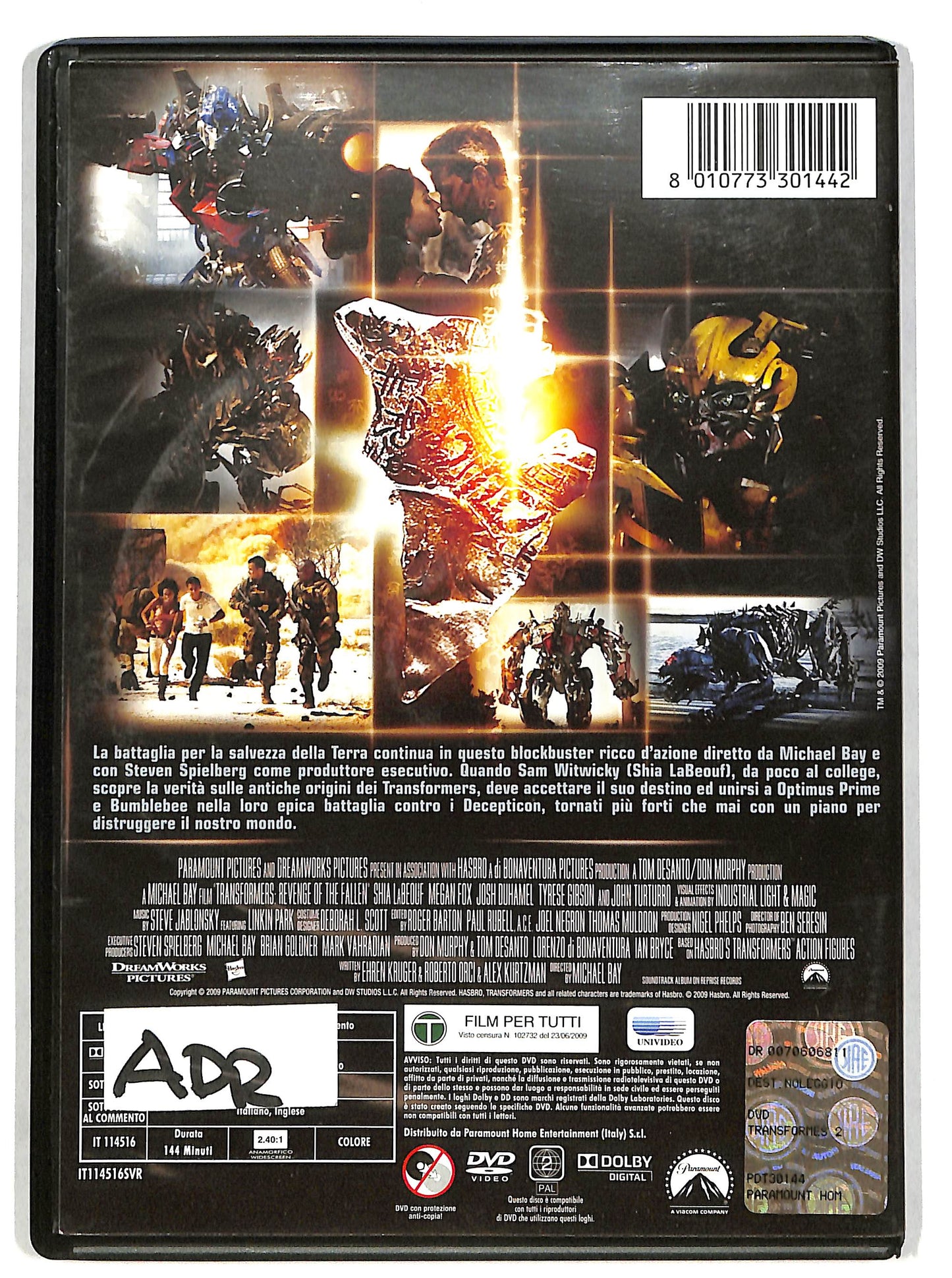EBOND Transformers - La Vendetta del Caduto Ex Noleggio DVD D607410