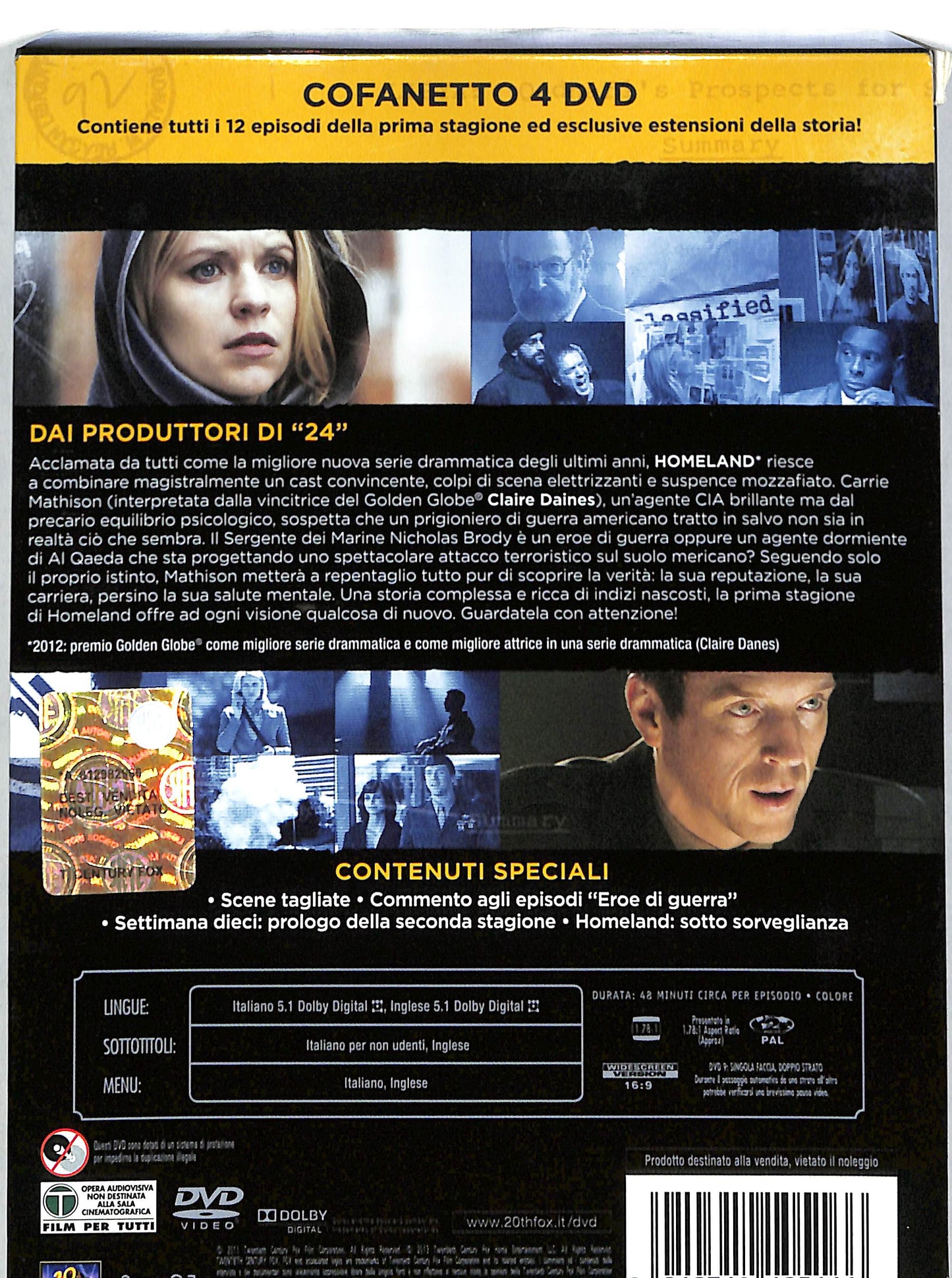 EBOND Homeland - Stagione 01- 4 DVD D607437