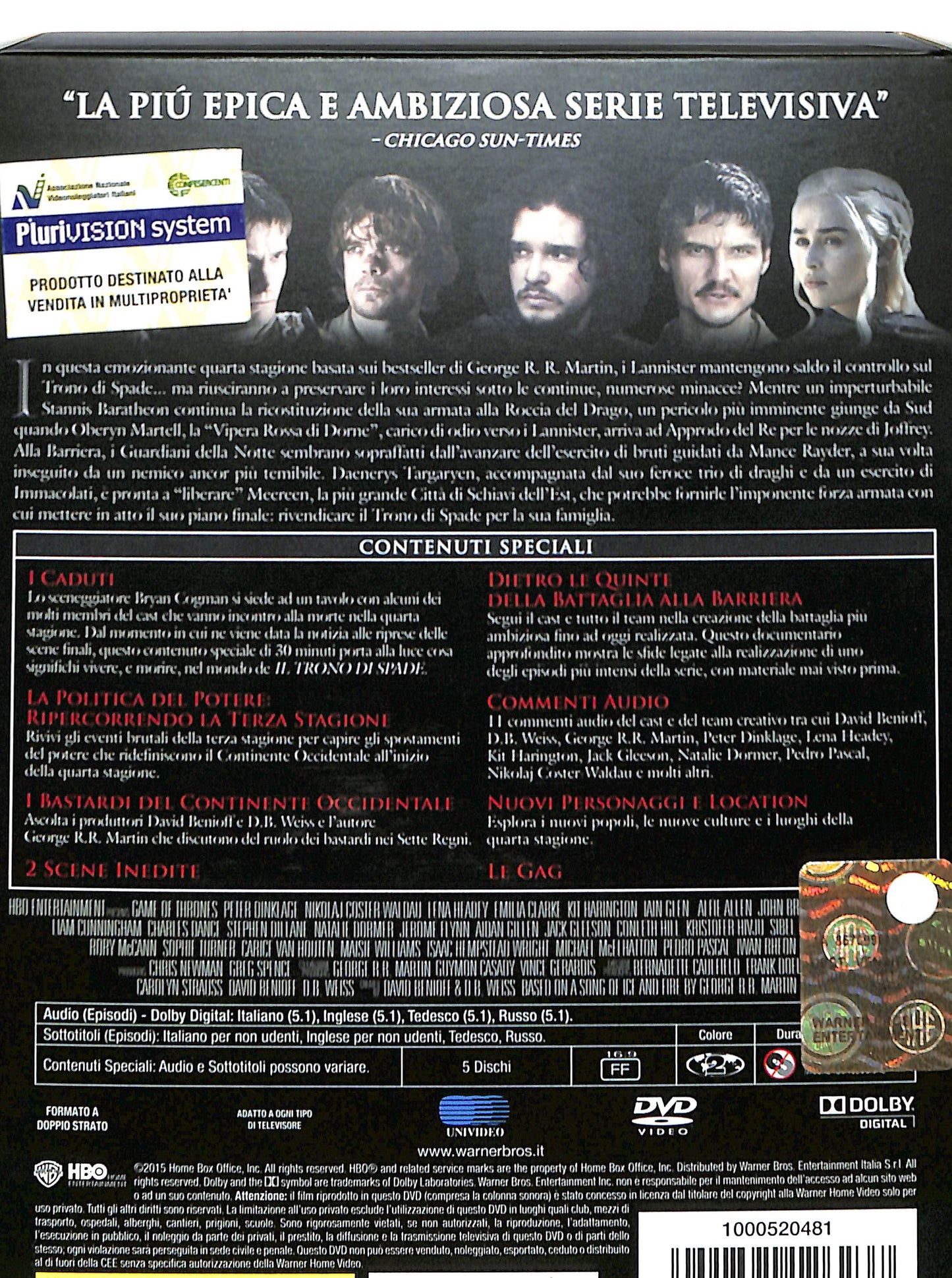 EBOND Il Trono di Spade - Stagione 04- 5 DVD D607438