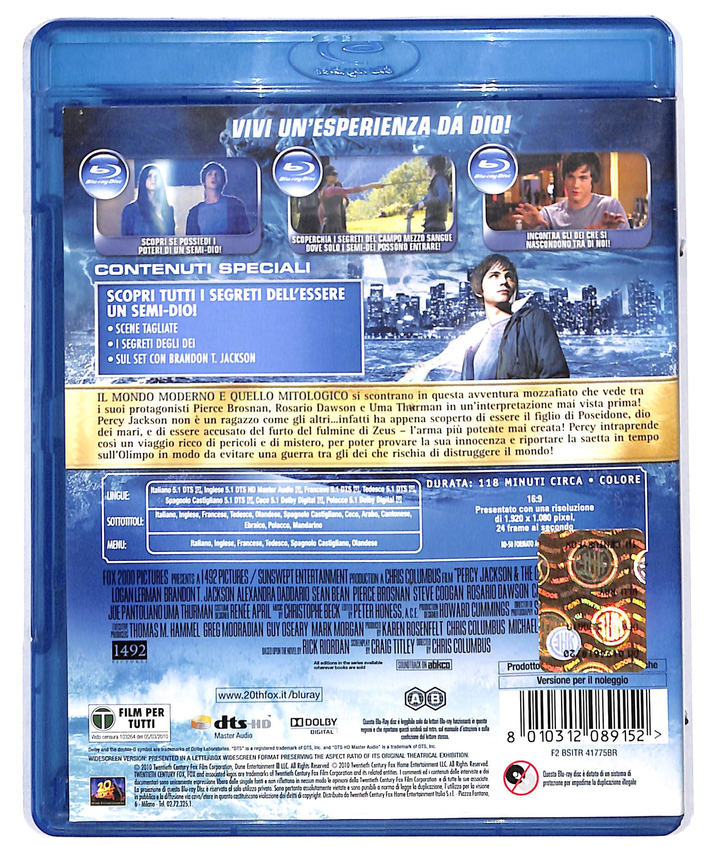 EBOND percy jackson e gli dei dell'olimpo - il ladro di NOLEGGIO BLURAY BLURAY D609779