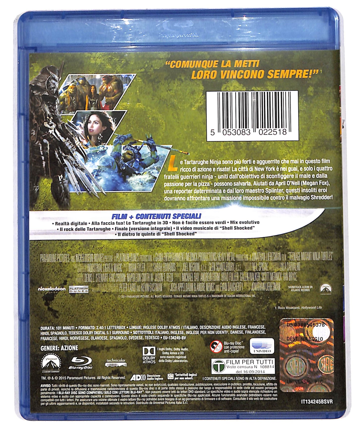 EBOND tartarughe ninja - NOLEGGIO BLURAY D610242