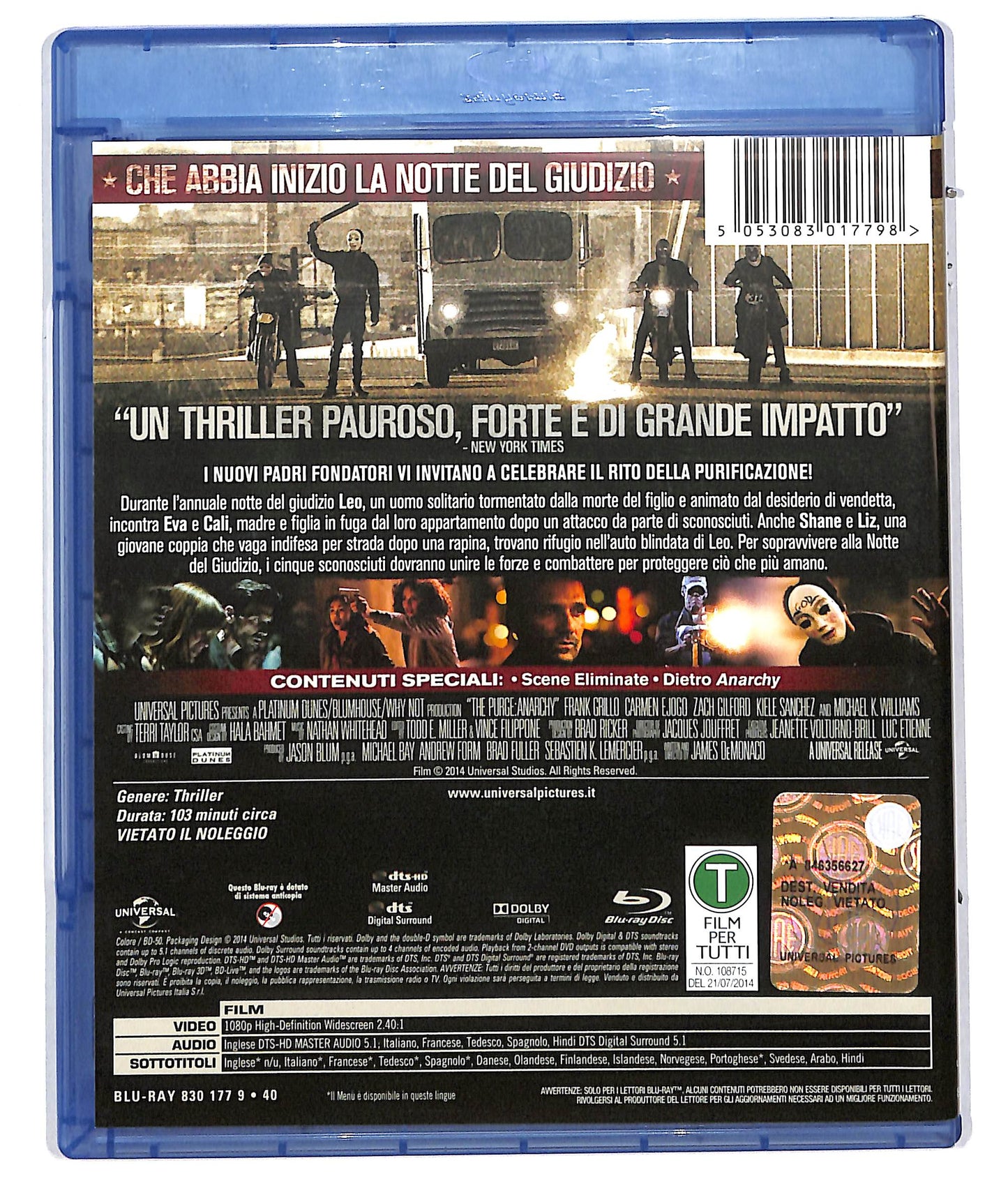 EBOND Anarchia la notte del giudizio BLURAY D610467