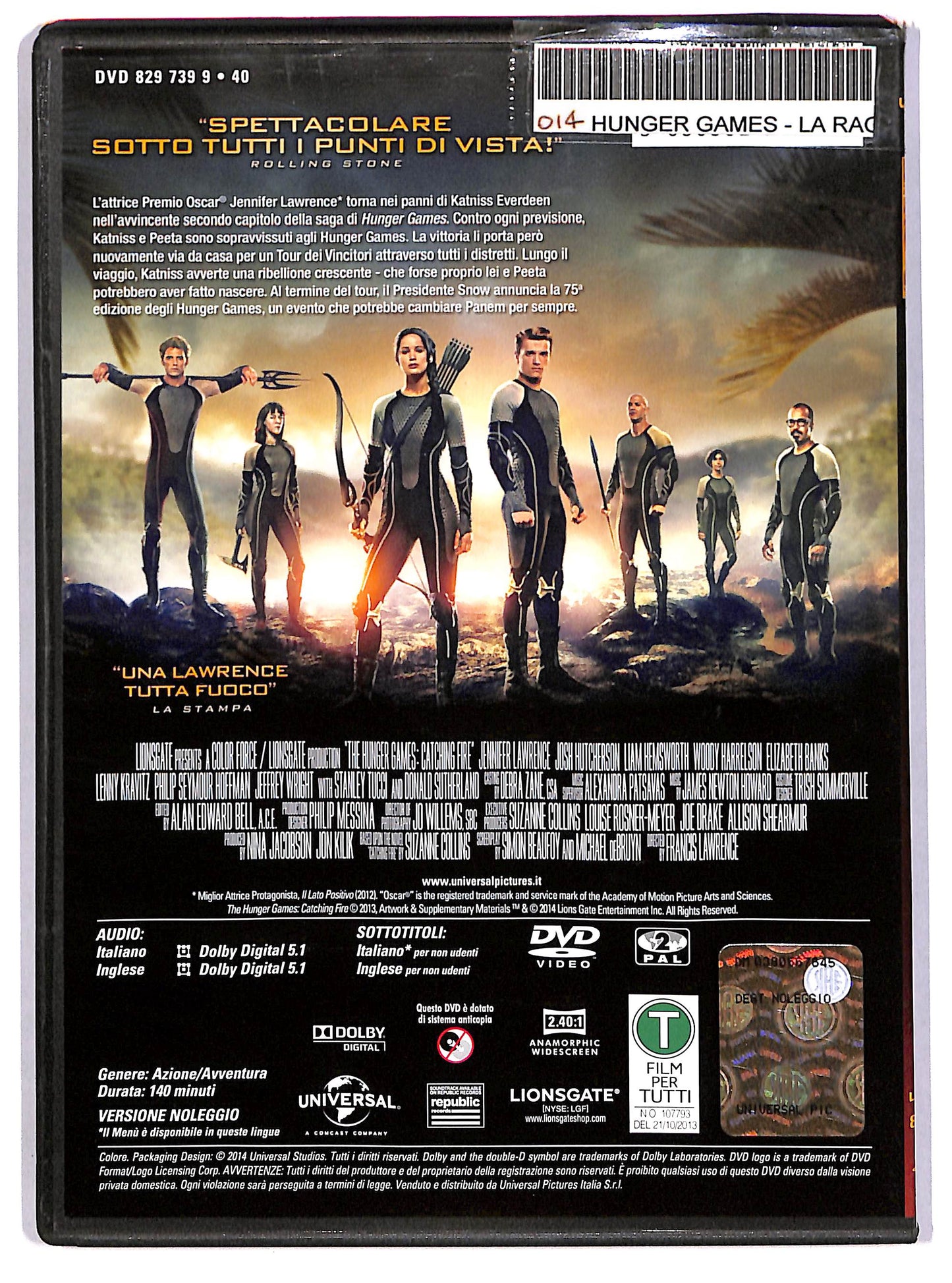 EBOND Hunter Games: La Ragazza di Fuoco Noleggio DVD D610713