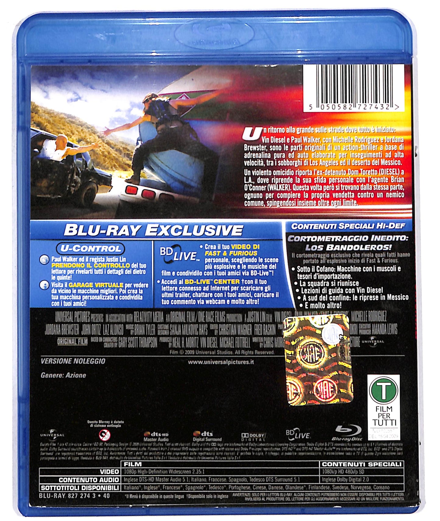 EBOND fast & furious - noleggio BLURAY D611127