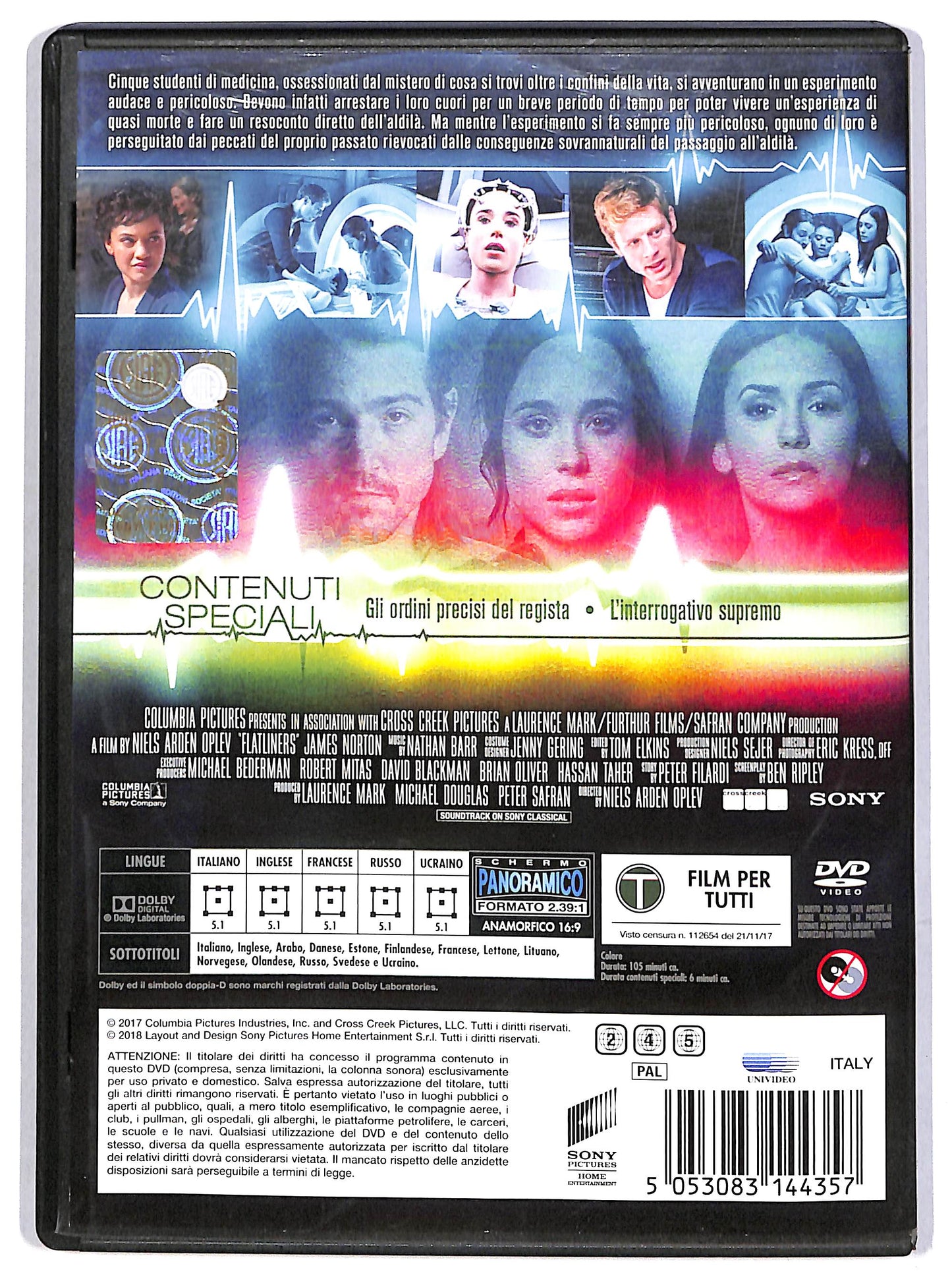 EBOND Flatliners - Linea Mortale Noleggio DVD D613733