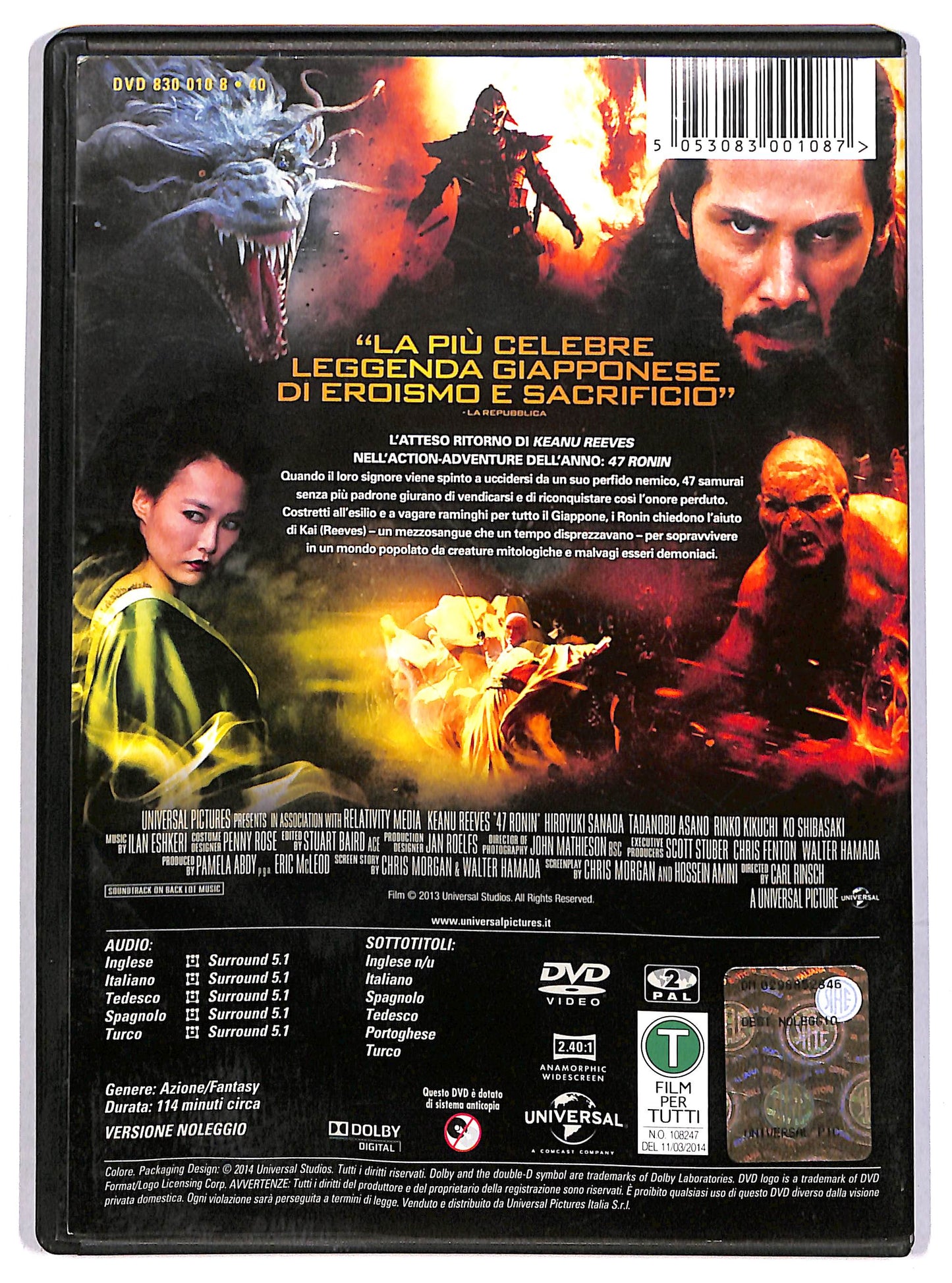 EBOND 47 Ronin Noleggio DVD D613810