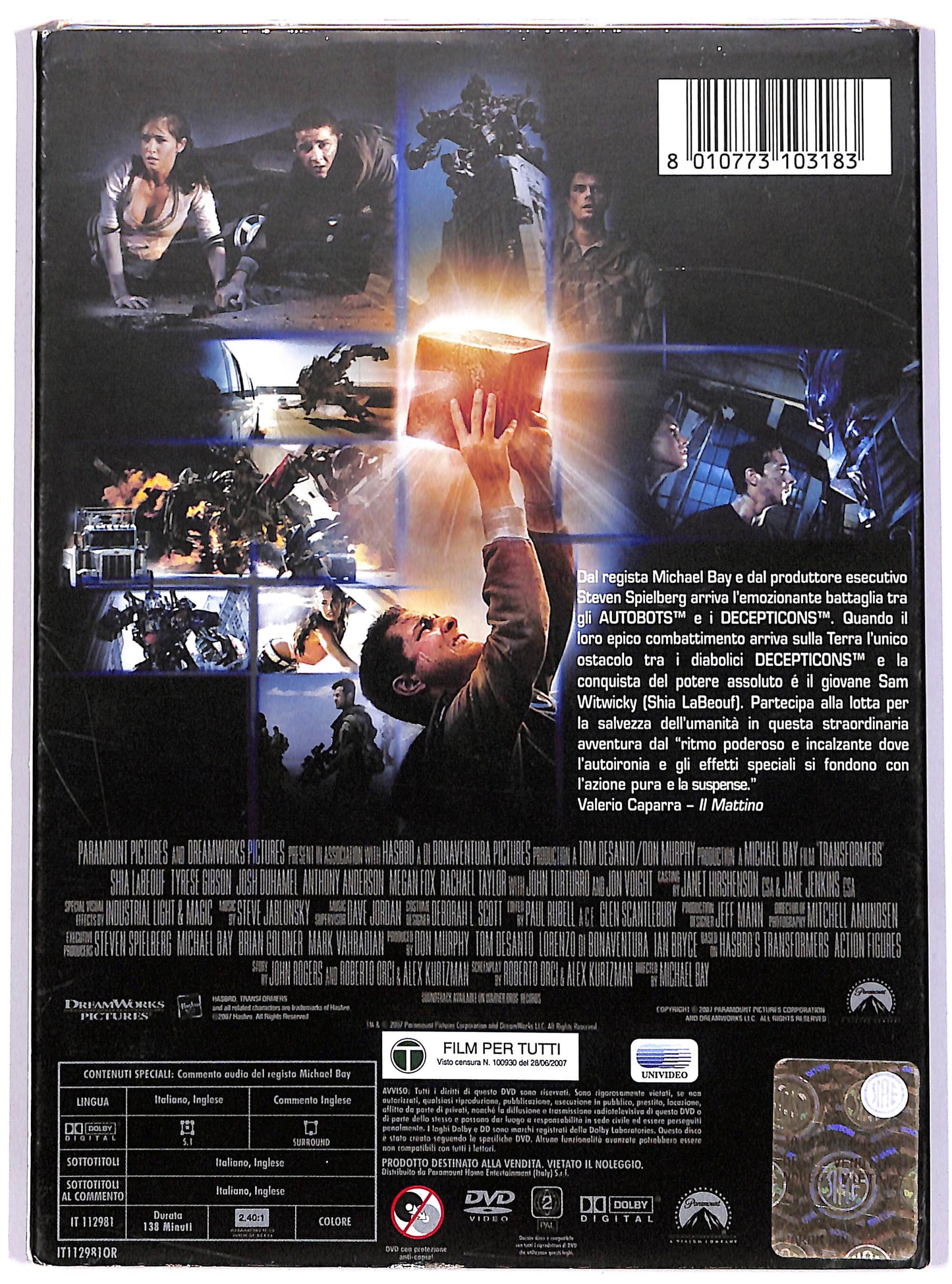 EBOND Transformers Slipcase DVD D614323