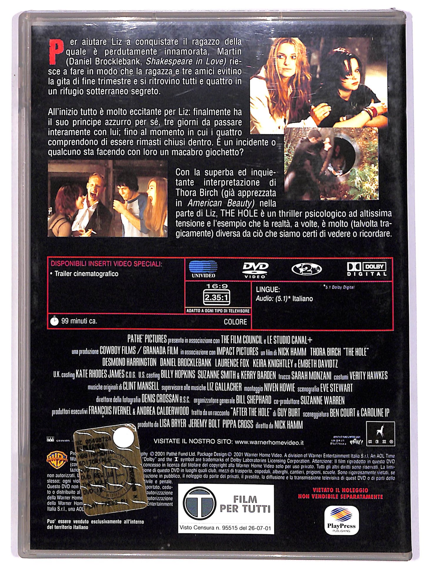 EBOND The Hole EDITORIALE DVD D615516