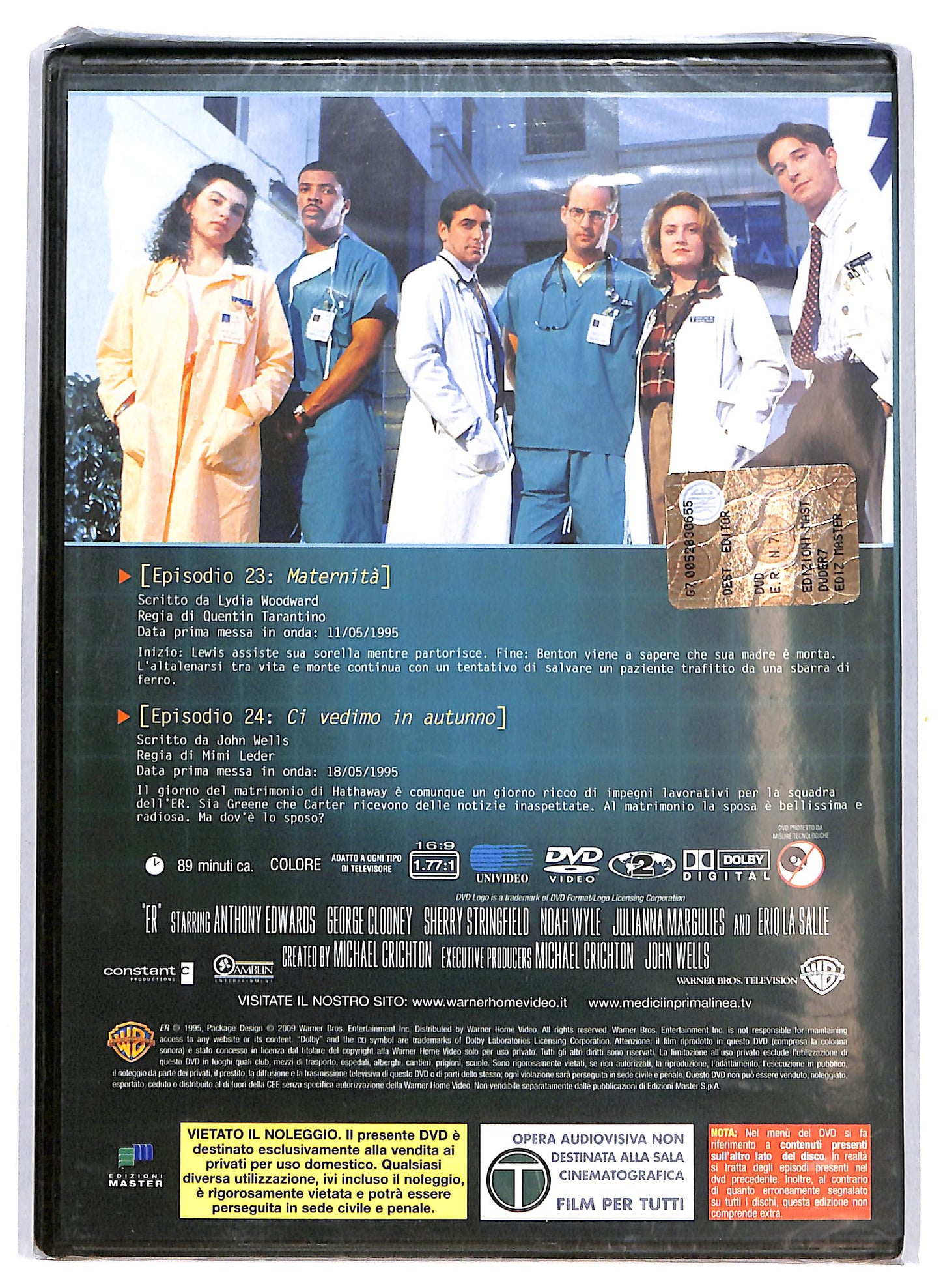 EBOND ER Medici in prima linea Disco 7 Stag. 1 Episodi 23-24 EDITORIALE DVD D615910