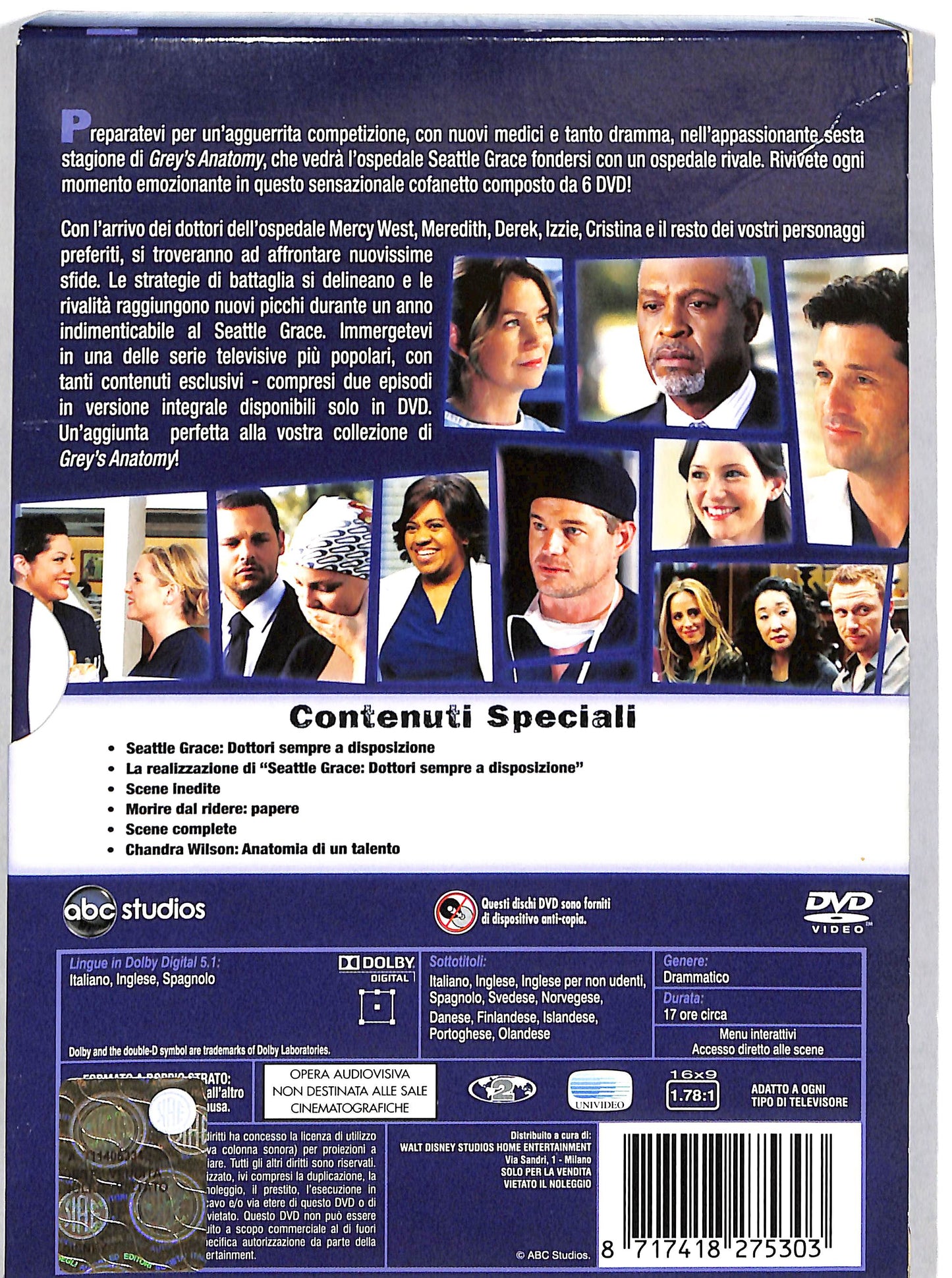 EBOND Grey's Anatomy. Stagione 6 (6 DVD) DVD D620716