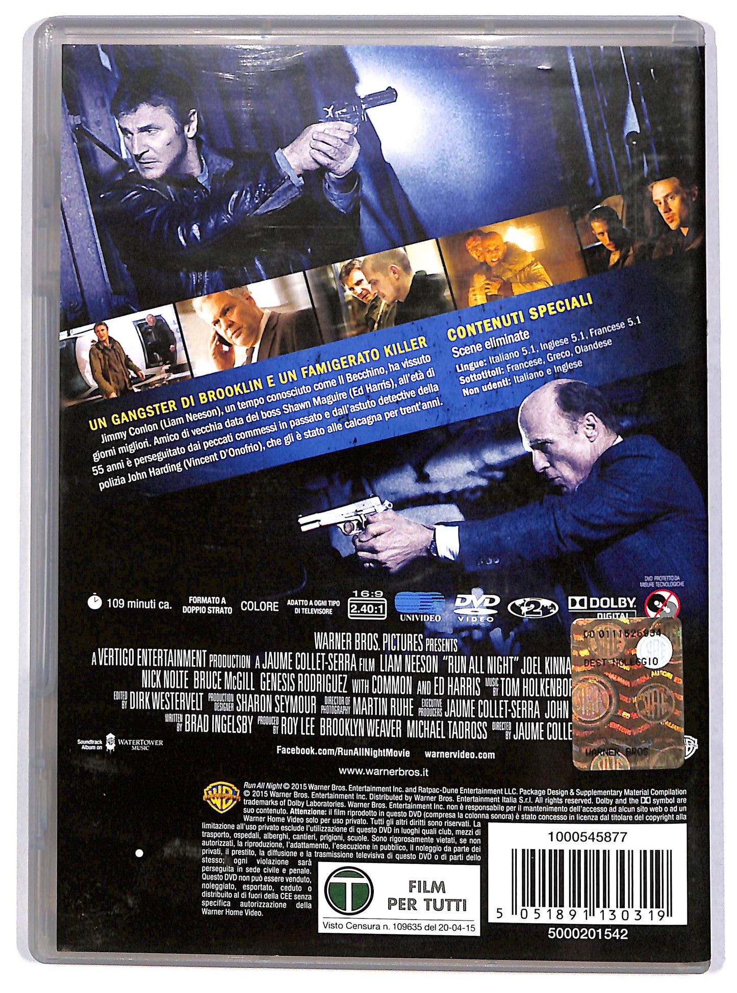 EBOND Run All Night - Una notte per sopravvivere Noleggio DVD D622361